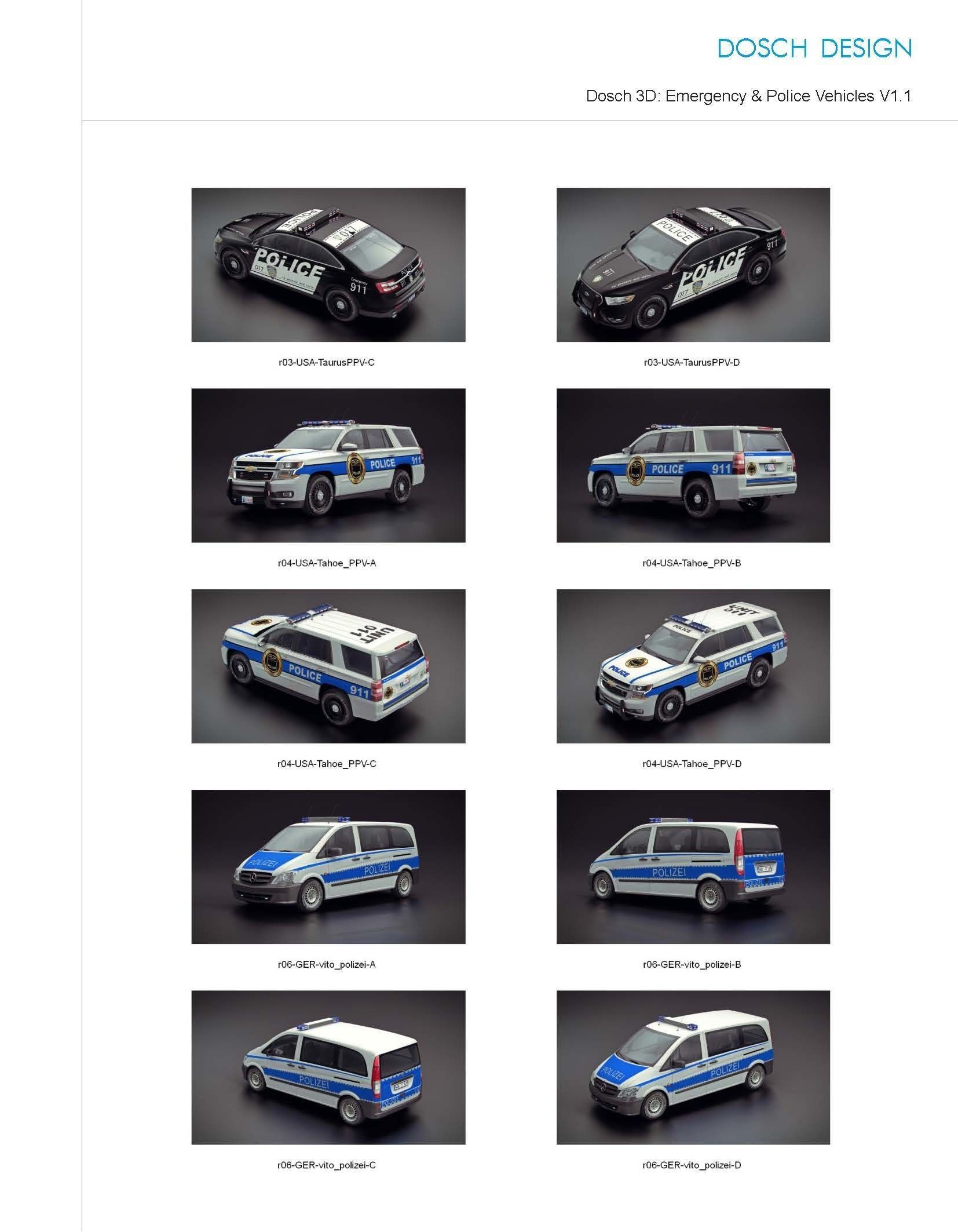 Dosch 3D - Emergency Police Vehicles V 1-1 3D model_2