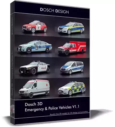 Dosch 3D - Emergency Police Vehicles V 1-1 3D model