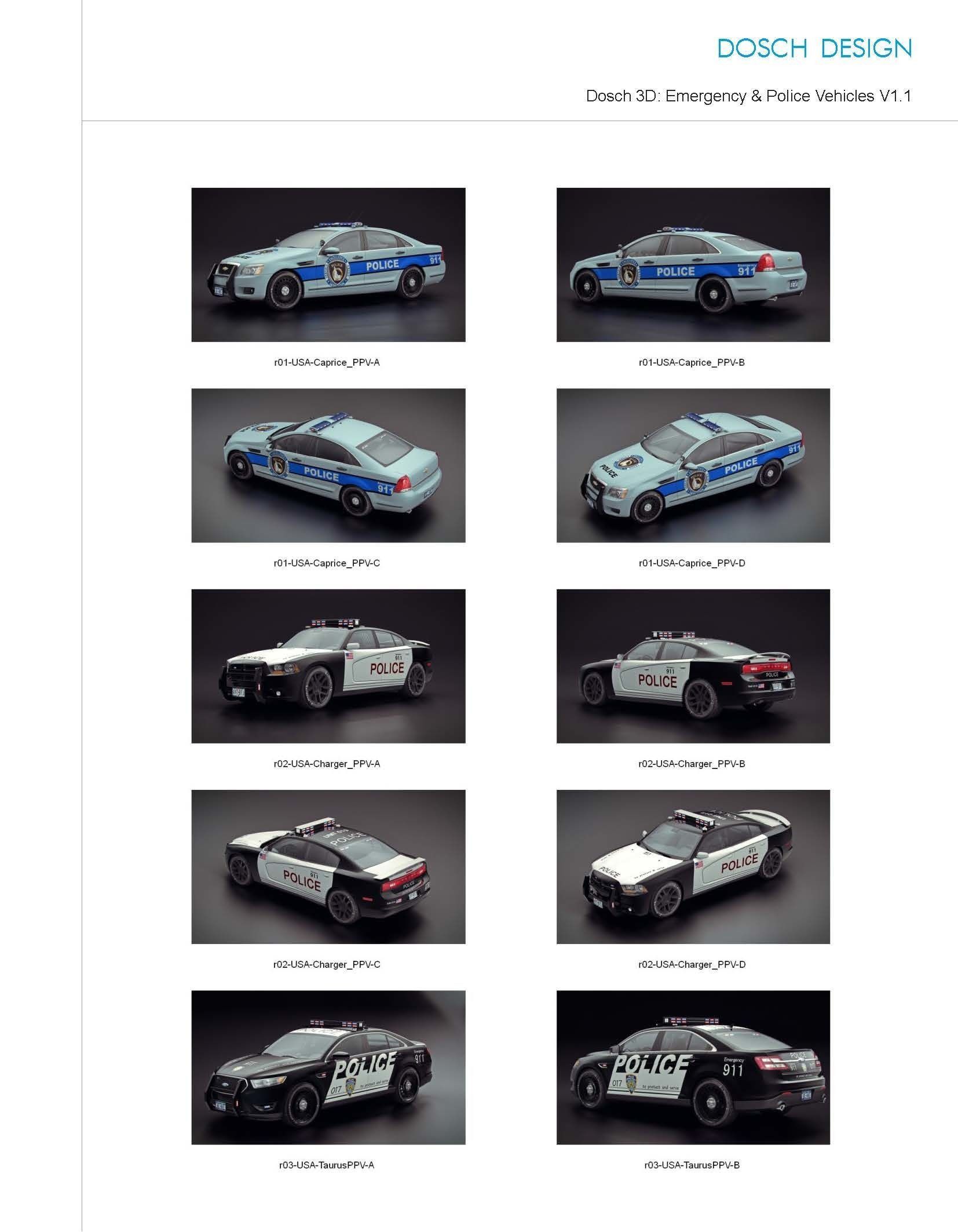 Dosch 3D - Emergency Police Vehicles V 1-1 3D model_1