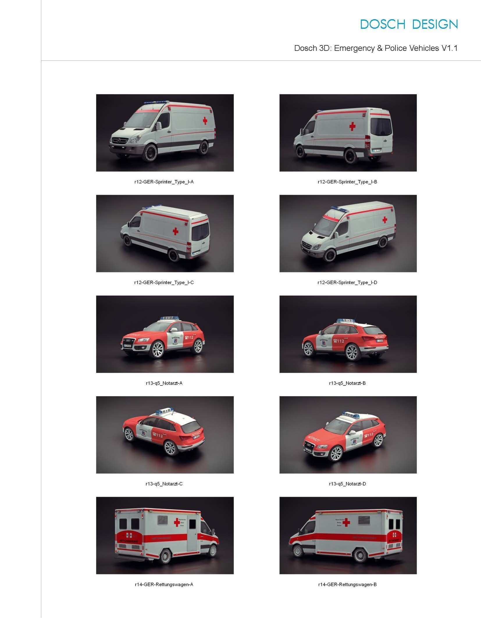 Dosch 3D - Emergency Police Vehicles V 1-1 3D model_5