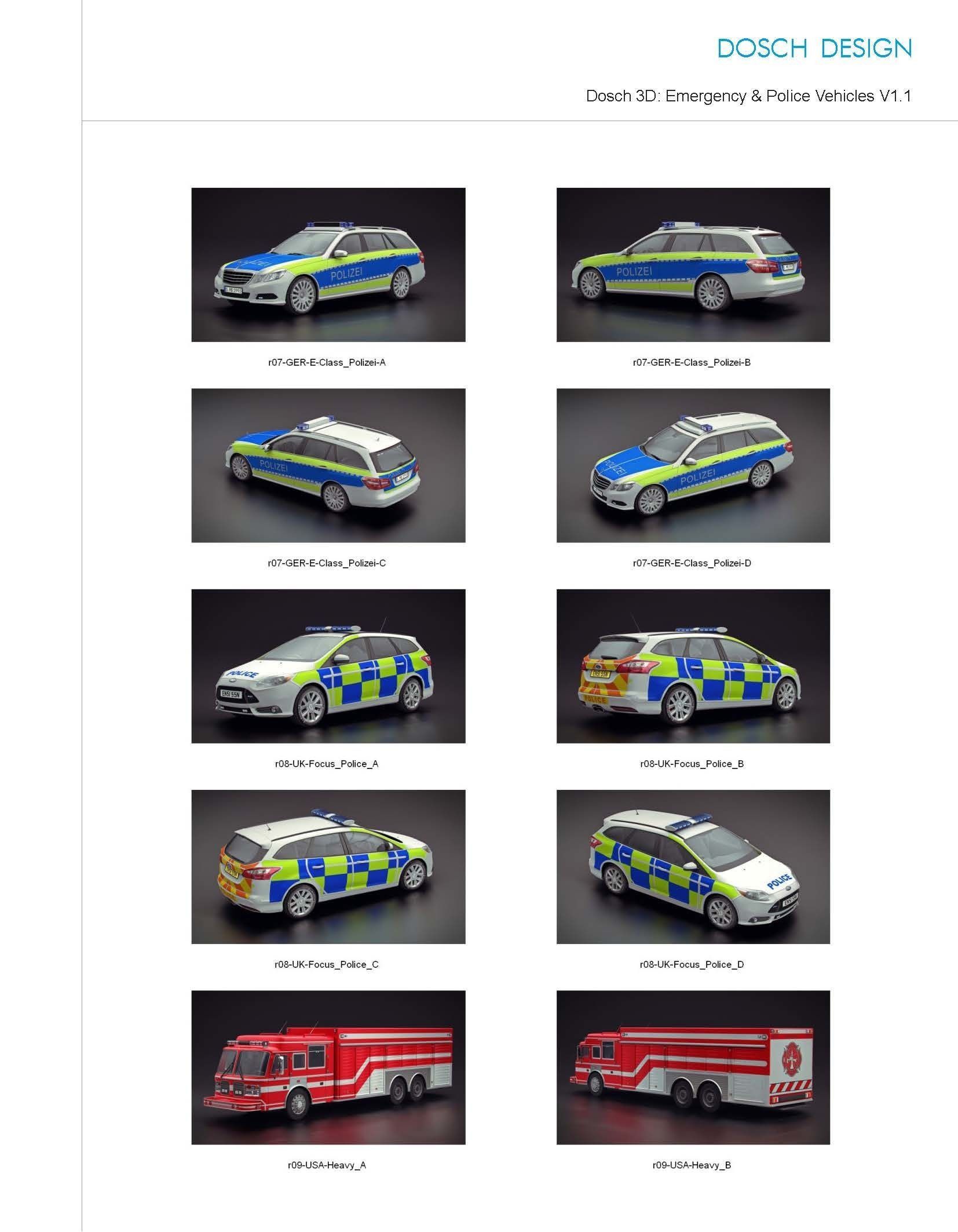 Dosch 3D - Emergency Police Vehicles V 1-1 3D model_3