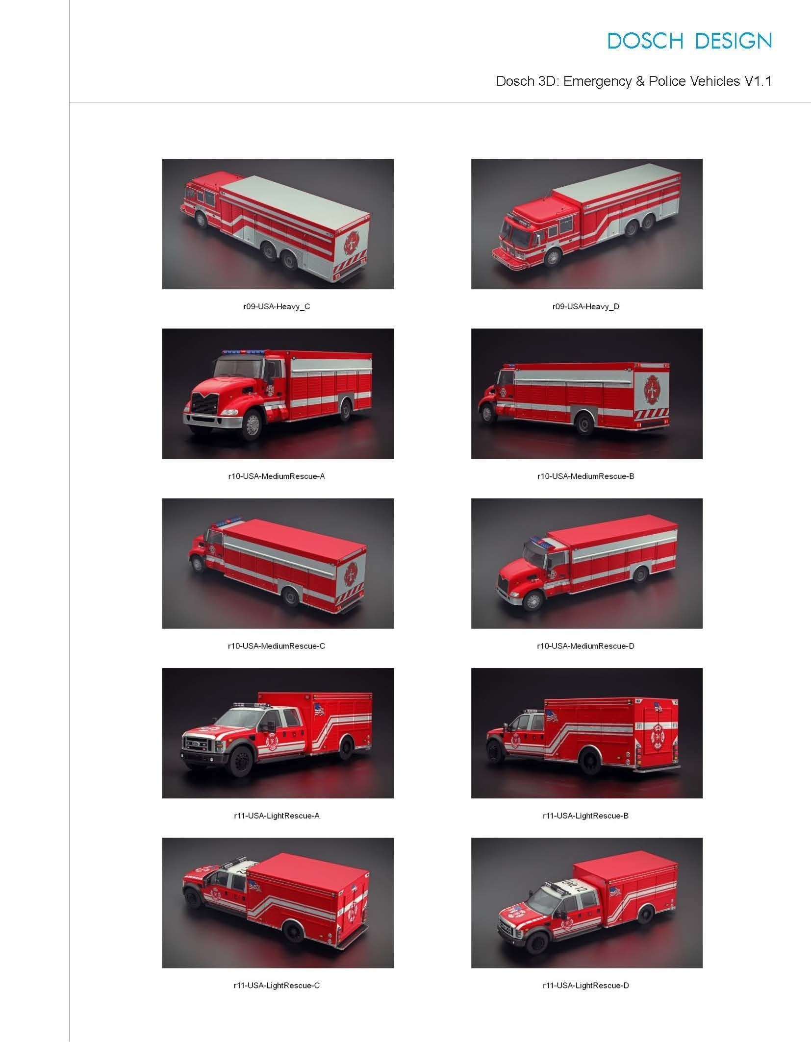 Dosch 3D - Emergency Police Vehicles V 1-1 3D model_4
