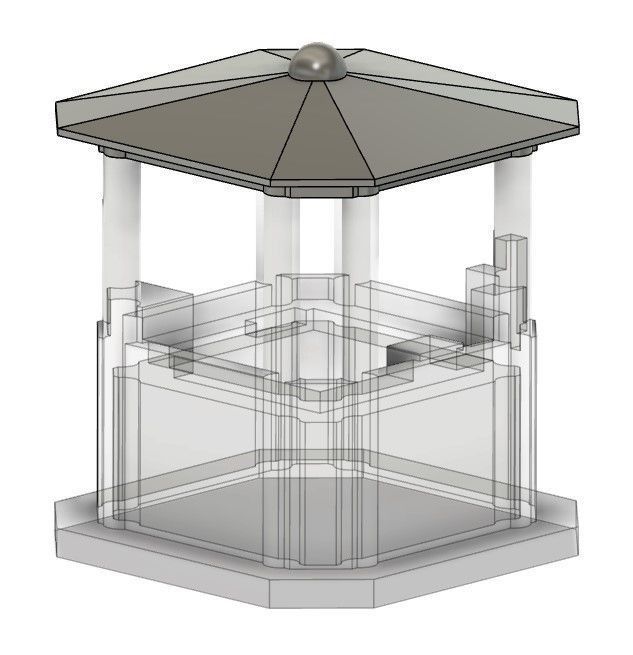 Little Booth - H0 Scale 3D print model_3