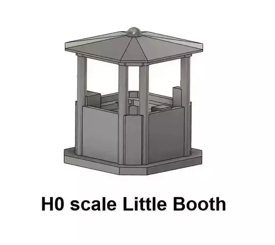 Little Booth - H0 Scale 3D print model