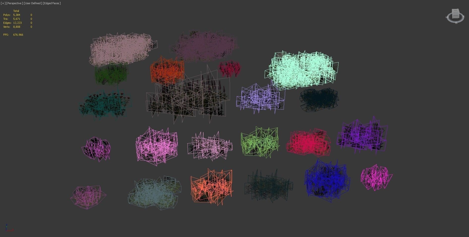 Grass and Plant Low Poly Low-poly 3D model_10