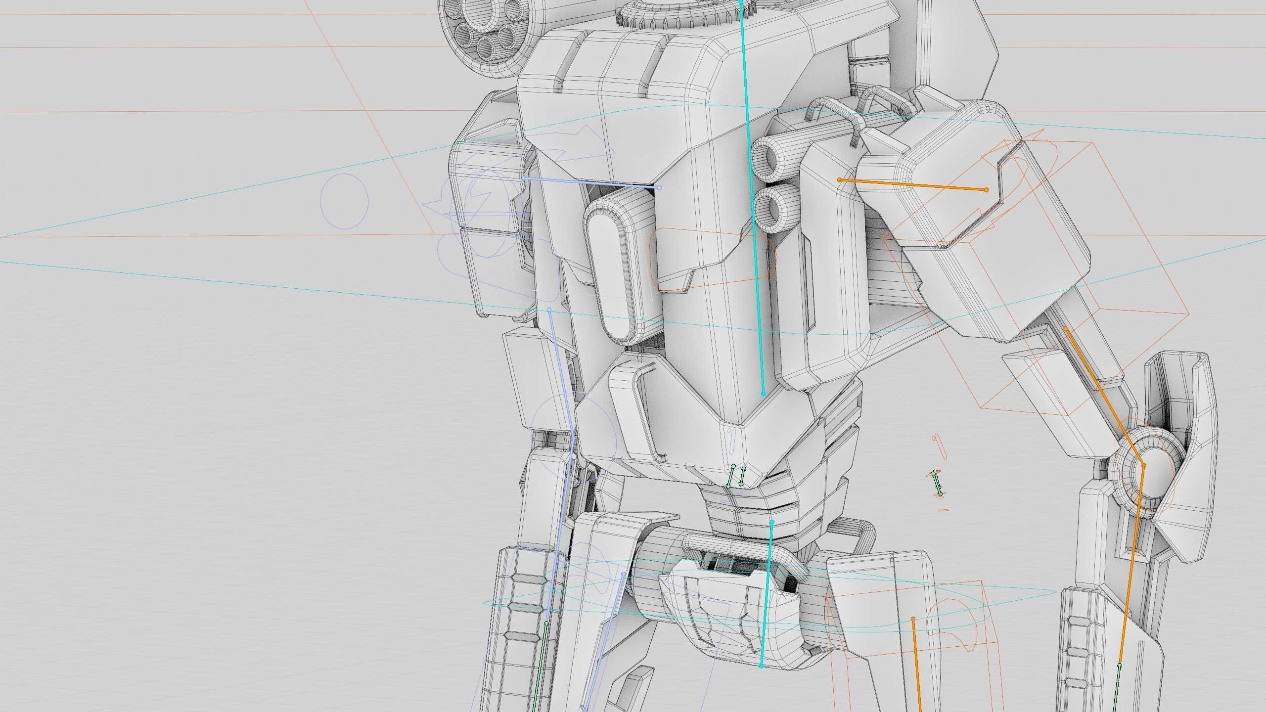 COMBAT DROID K-25 Rigged for Unreal Engine - Unity - MIXAMO  3D model_42