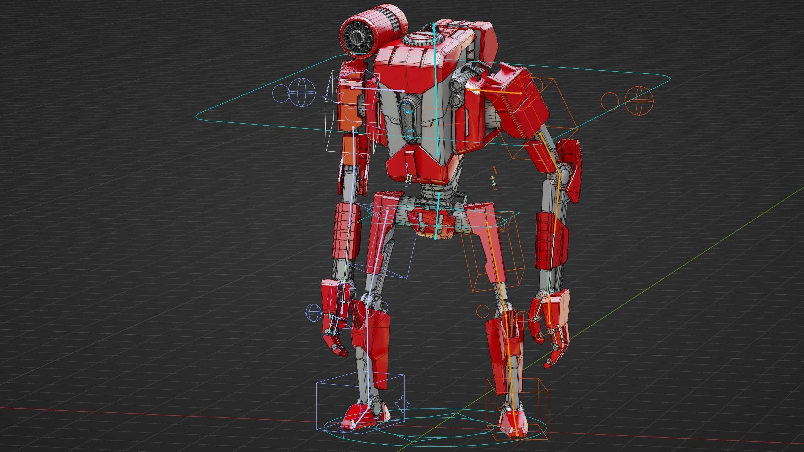 COMBAT DROID K-25 Rigged for Unreal Engine - Unity - MIXAMO  3D model_37