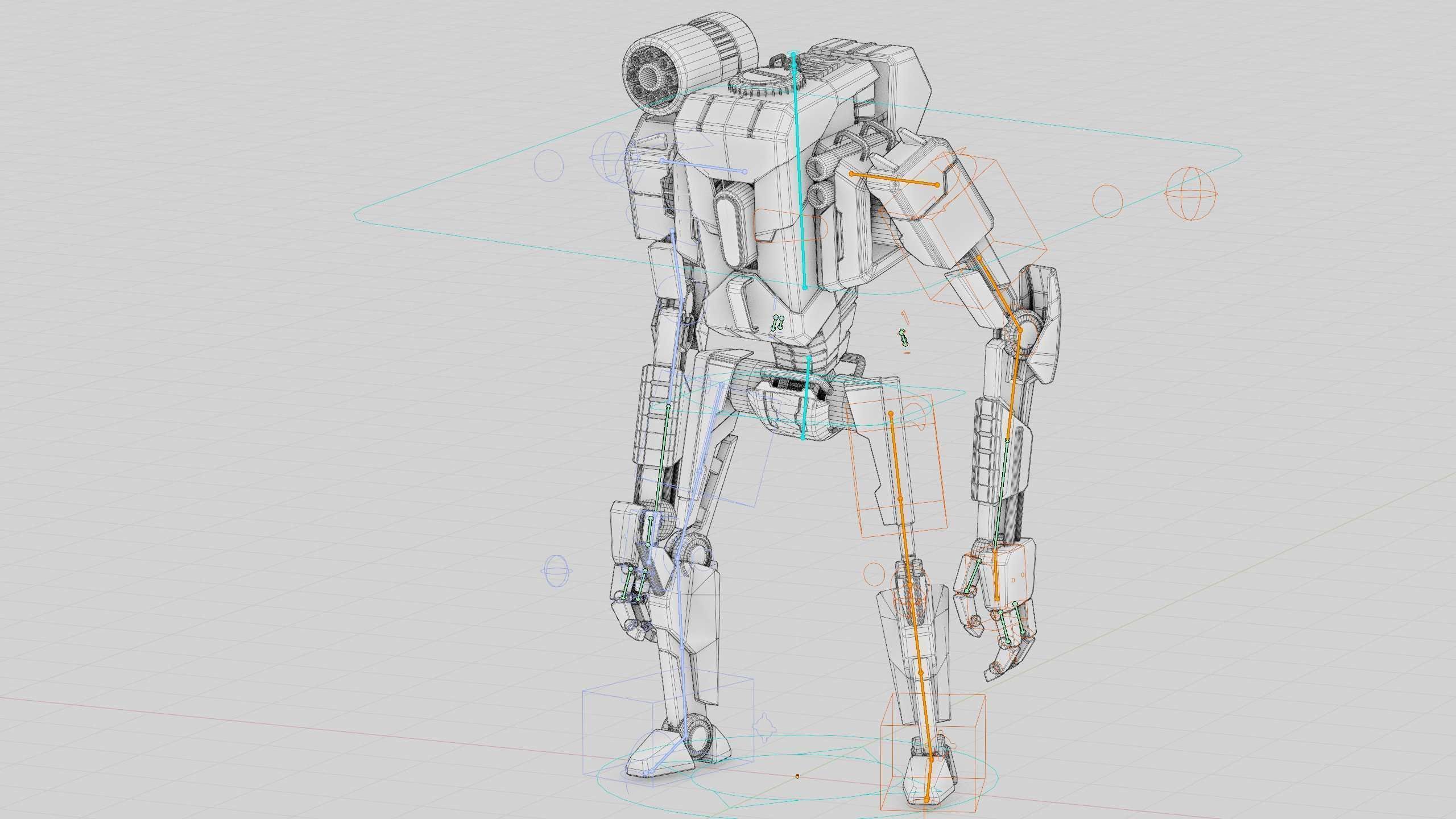 COMBAT DROID K-25 Rigged for Unreal Engine - Unity - MIXAMO  3D model_40