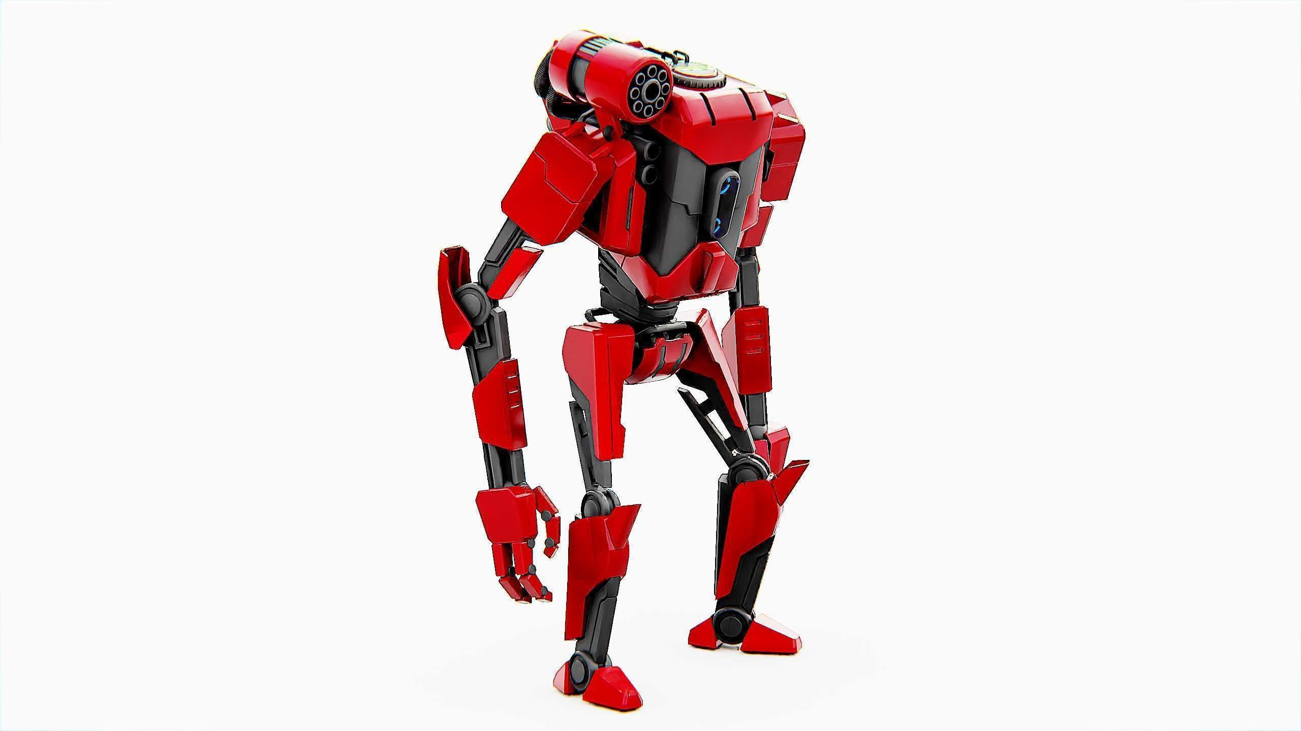 COMBAT DROID K-25 Rigged for Unreal Engine - Unity - MIXAMO  3D model_2