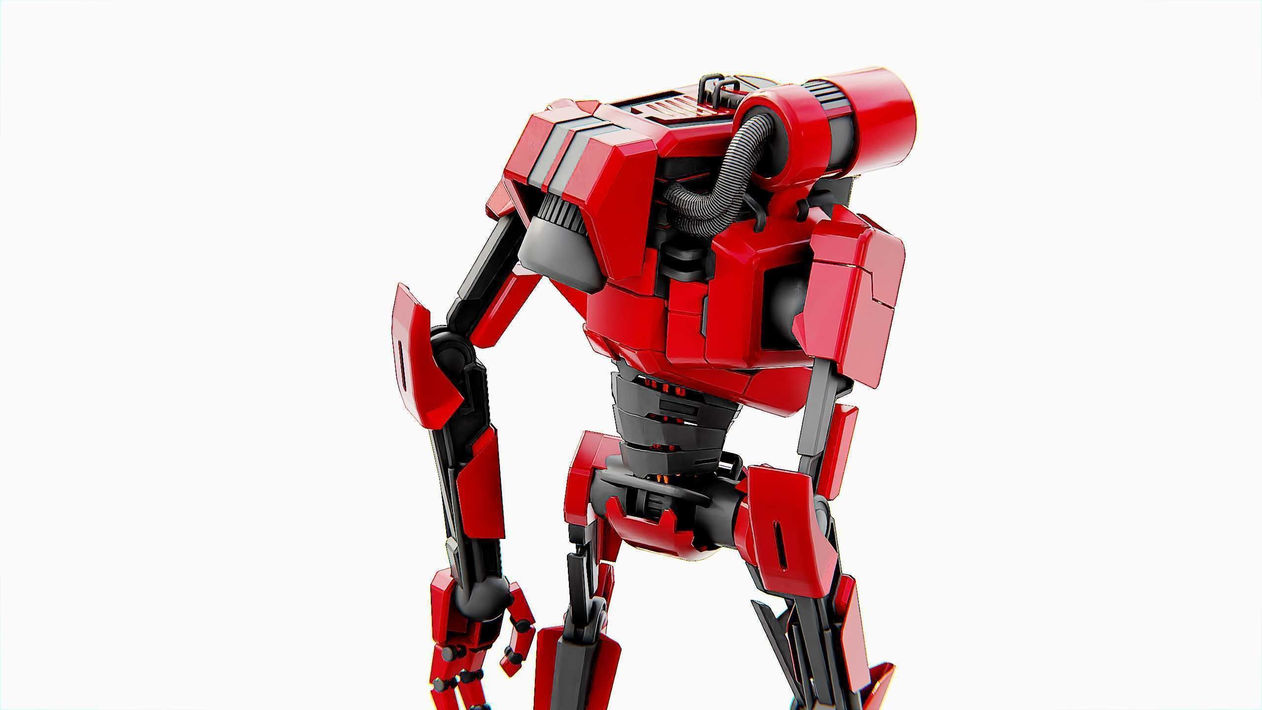 COMBAT DROID K-25 Rigged for Unreal Engine - Unity - MIXAMO  3D model_22