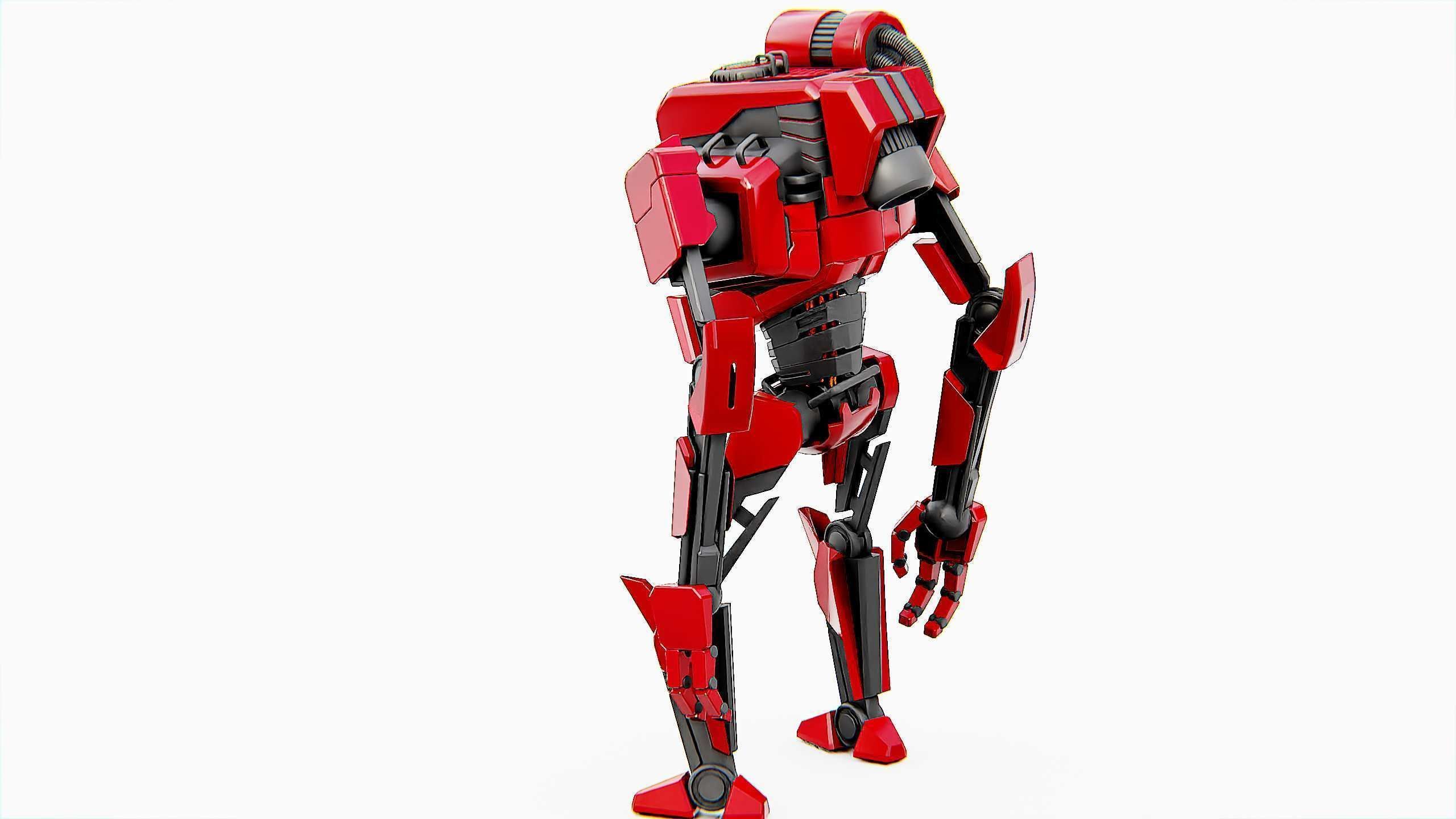 COMBAT DROID K-25 Rigged for Unreal Engine - Unity - MIXAMO  3D model_14