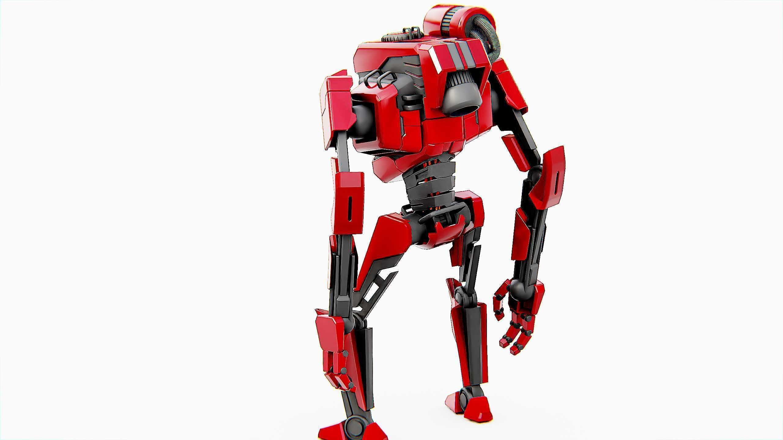 COMBAT DROID K-25 Rigged for Unreal Engine - Unity - MIXAMO  3D model_13