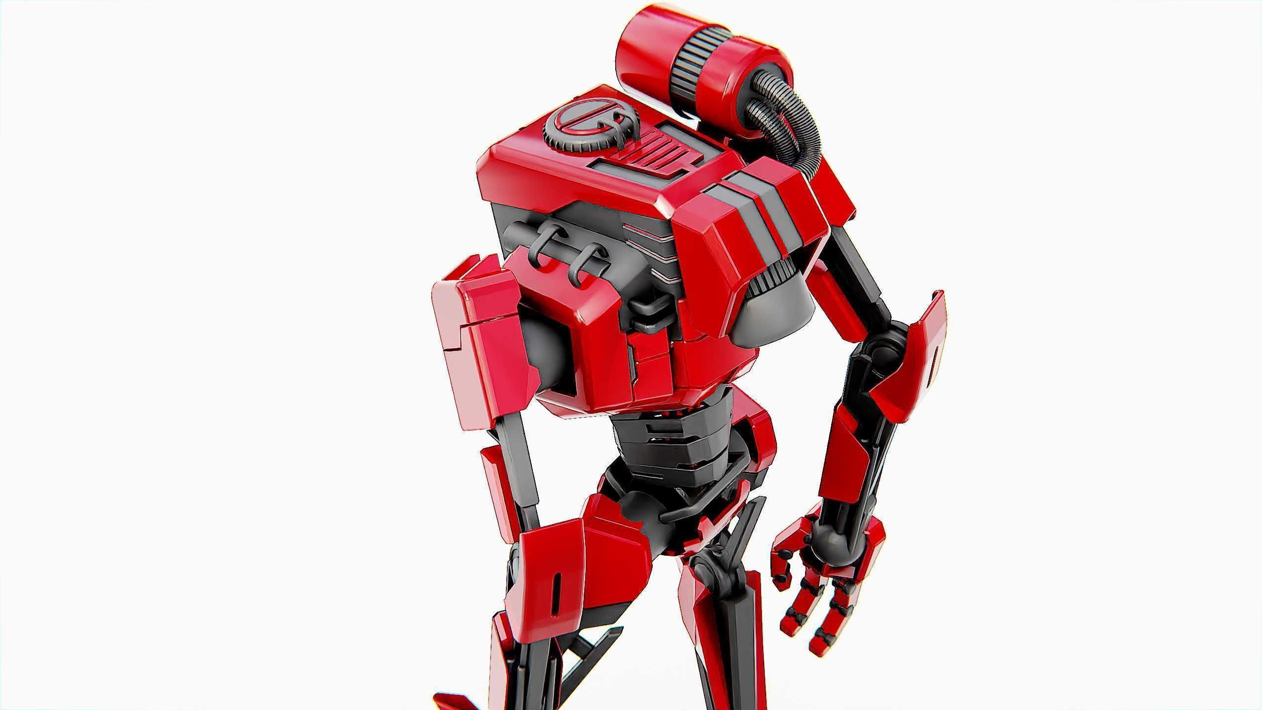 COMBAT DROID K-25 Rigged for Unreal Engine - Unity - MIXAMO  3D model_23