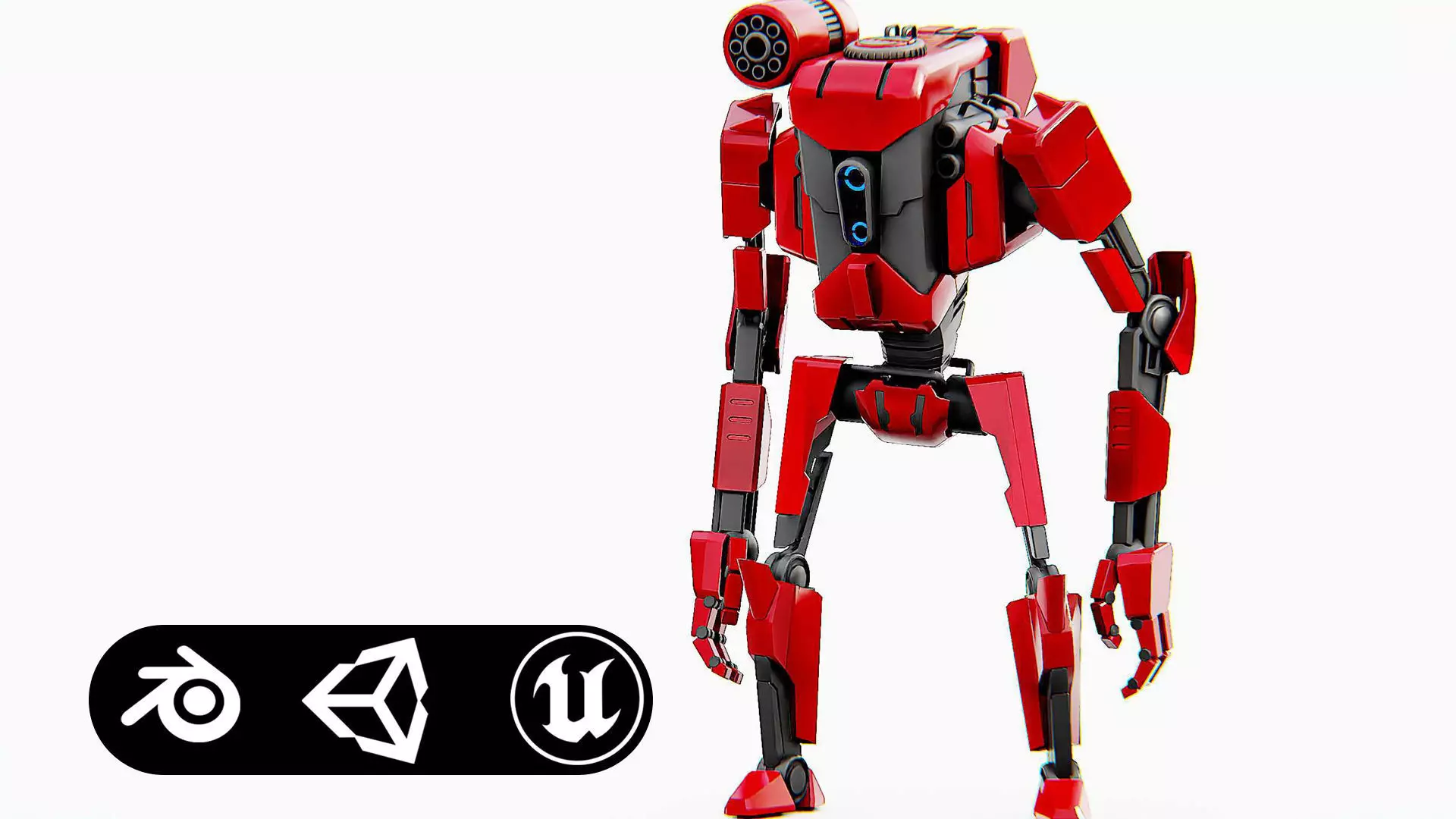 COMBAT DROID K-25 Rigged for Unreal Engine - Unity - MIXAMO  3D model_0