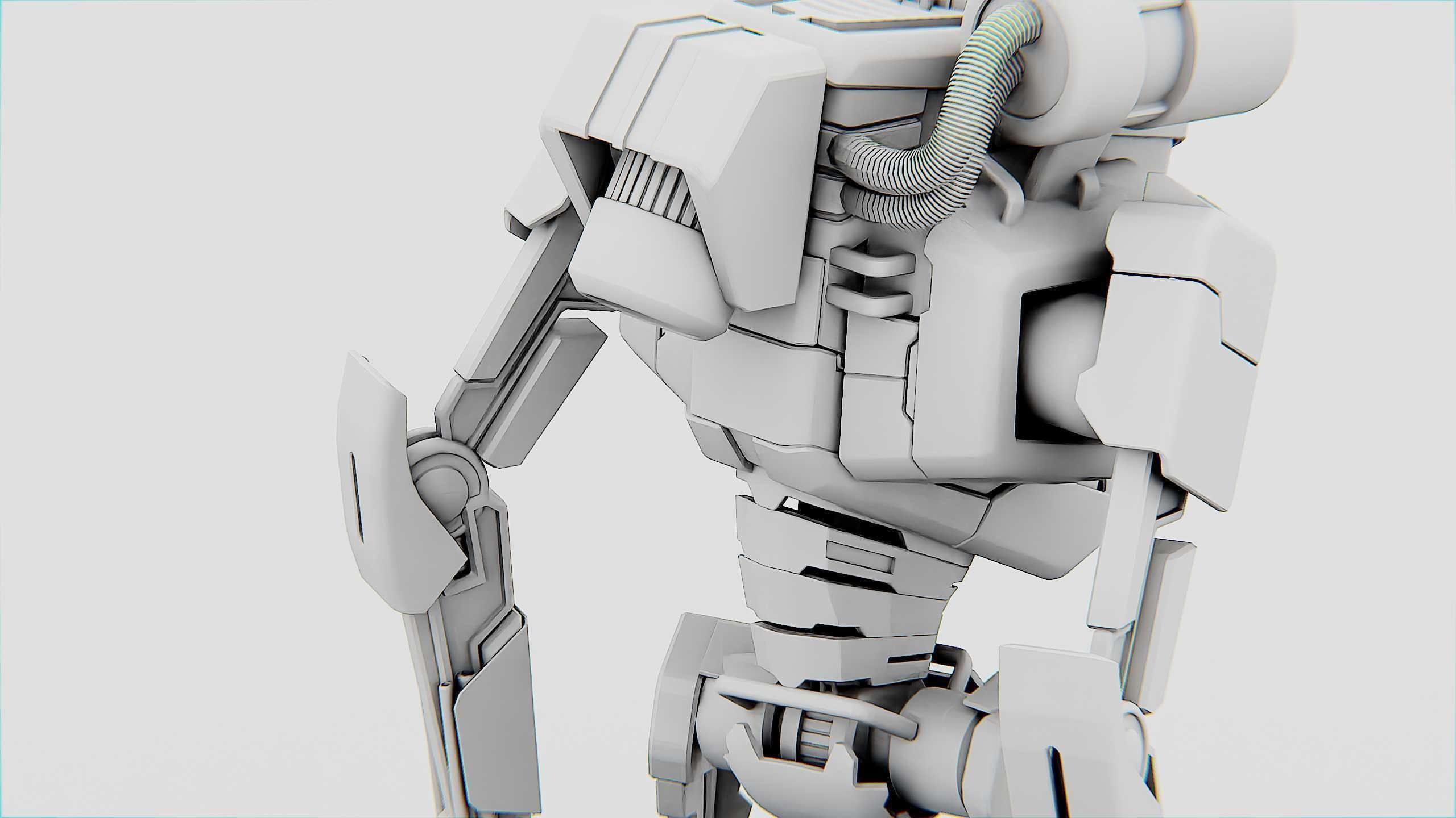 COMBAT DROID K-25 Rigged for Unreal Engine - Unity - MIXAMO  3D model_35
