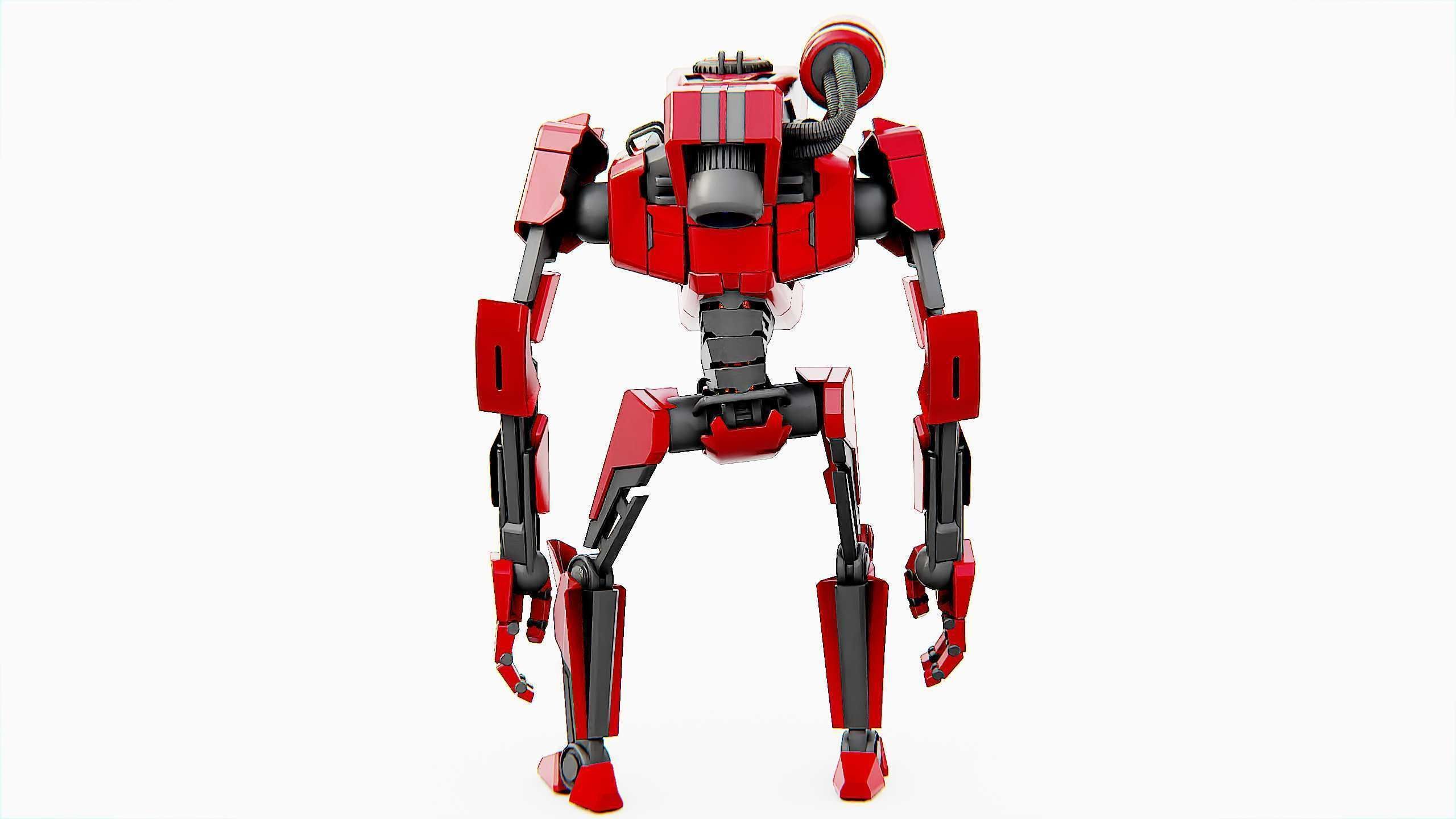 COMBAT DROID K-25 Rigged for Unreal Engine - Unity - MIXAMO  3D model_11