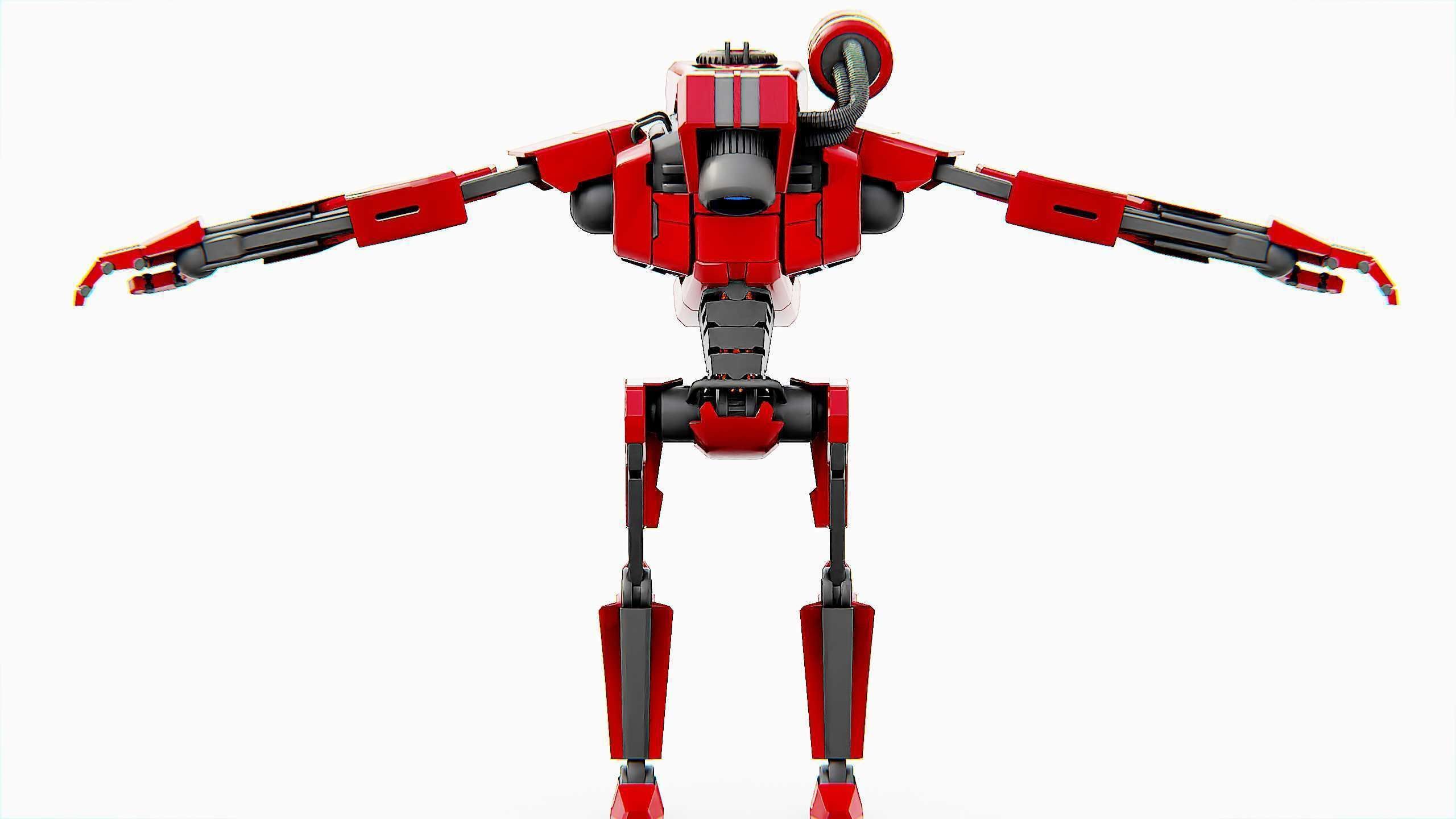 COMBAT DROID K-25 Rigged for Unreal Engine - Unity - MIXAMO  3D model_31