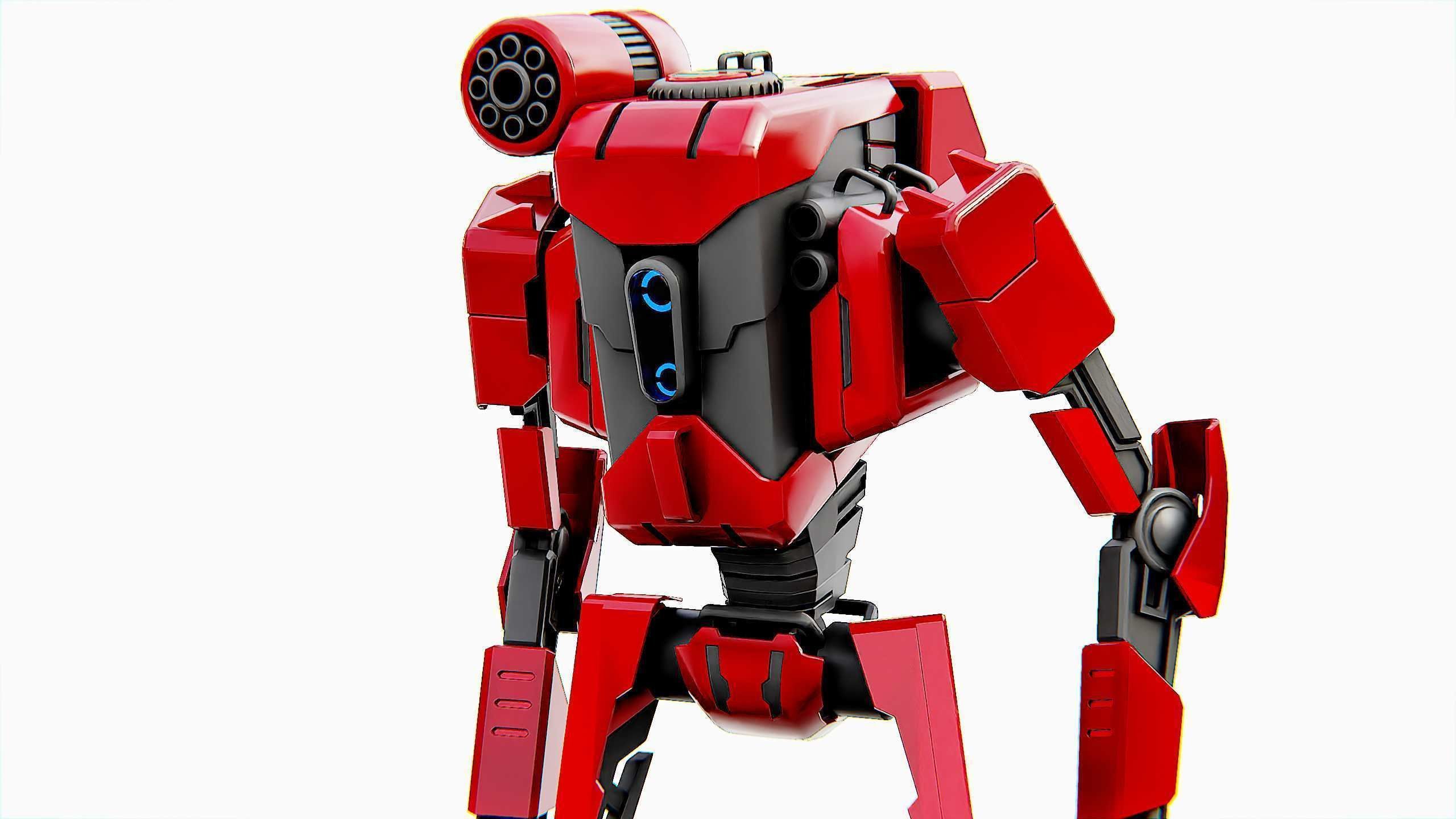 COMBAT DROID K-25 Rigged for Unreal Engine - Unity - MIXAMO  3D model_24