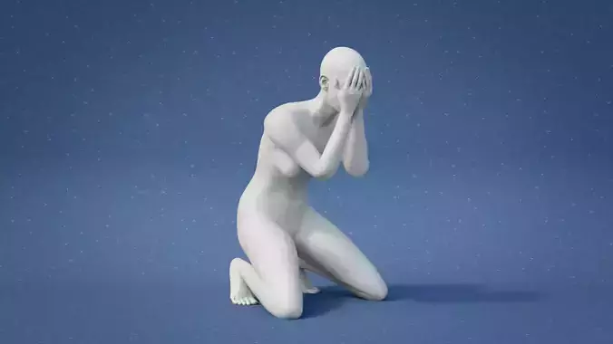 Crying Woman 3D print model