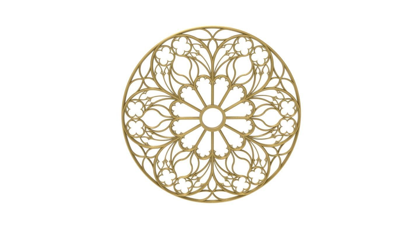 Ornament Rose 3D print model_1