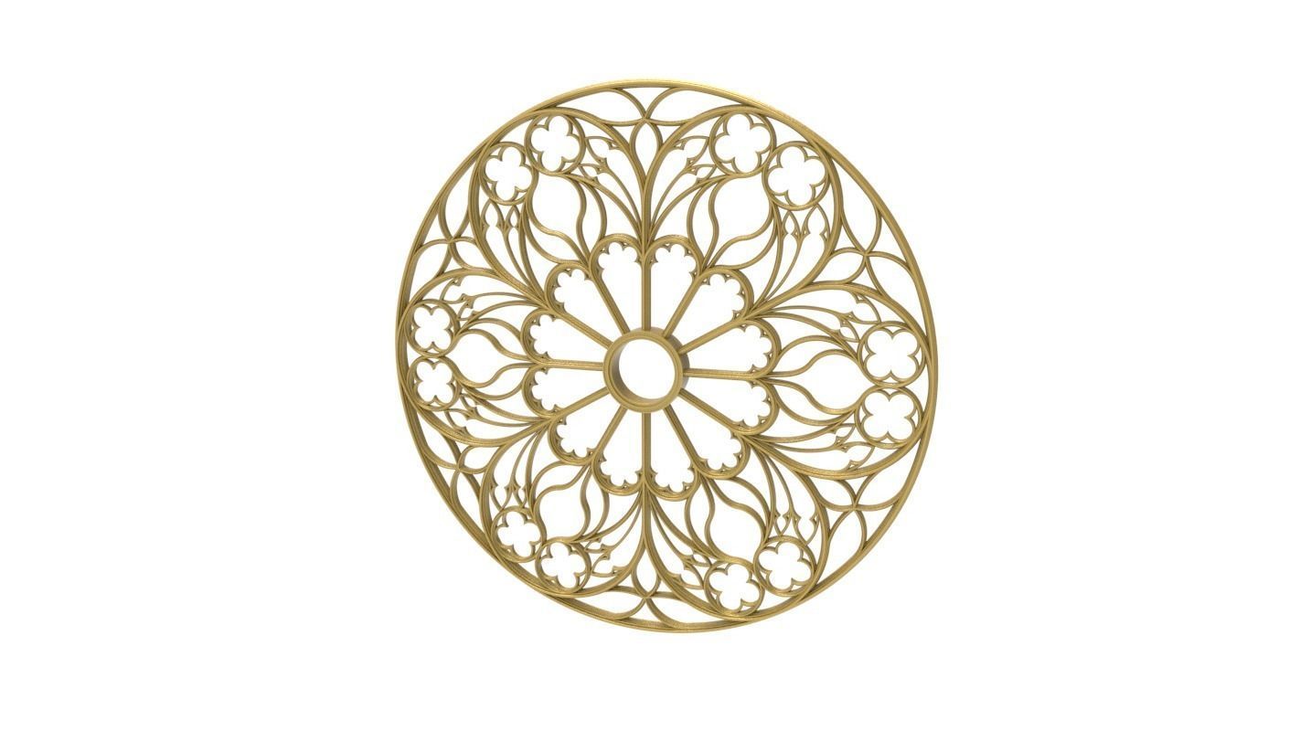 Ornament Rose 3D print model_2