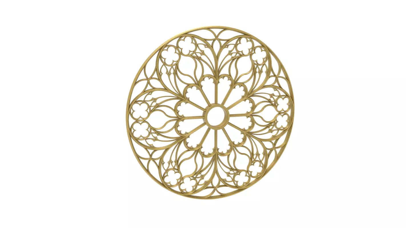 Ornament Rose 3D print model_0