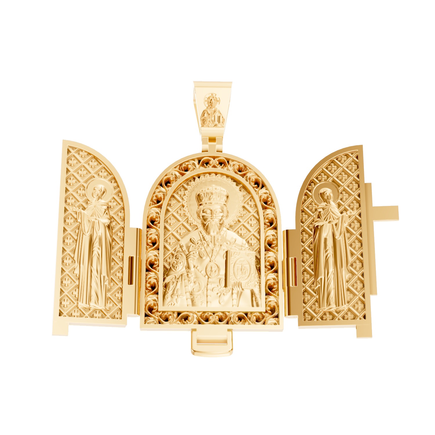 Jesus and Miracle W  Pendant 3D print model_7
