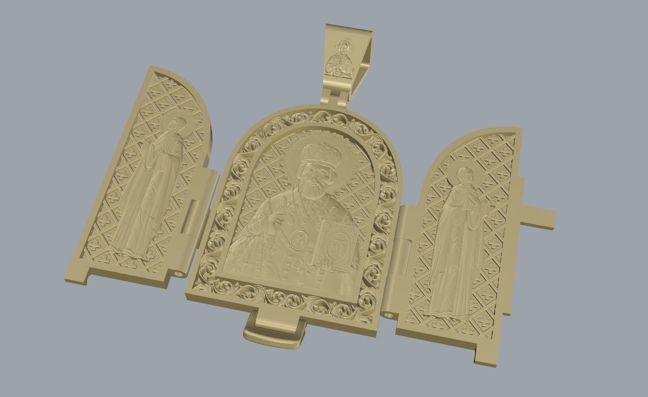 Jesus and Miracle W  Pendant 3D print model_12