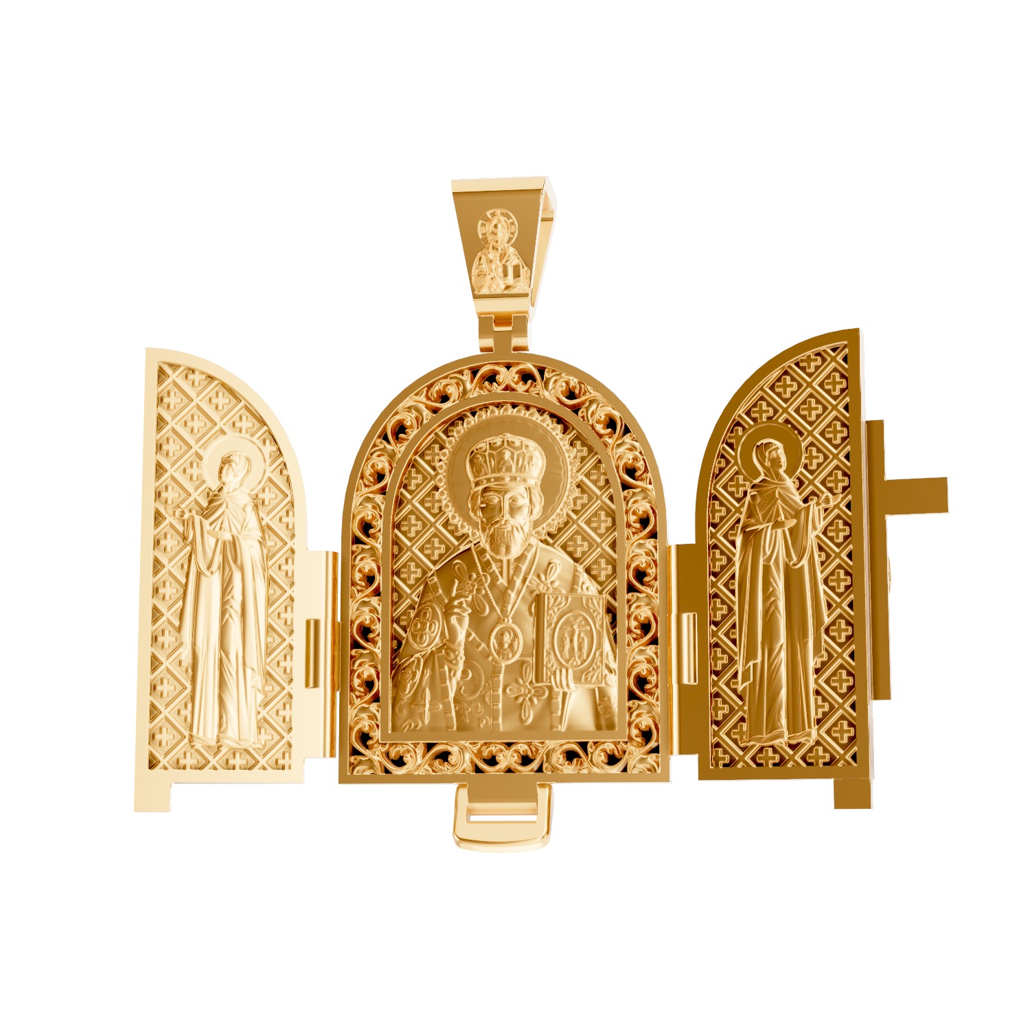 Jesus and Miracle W  Pendant 3D print model_5