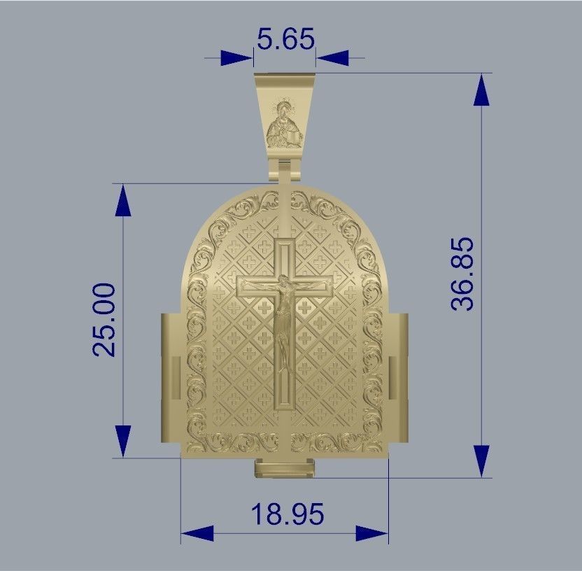 Jesus and Miracle W  Pendant 3D print model_9