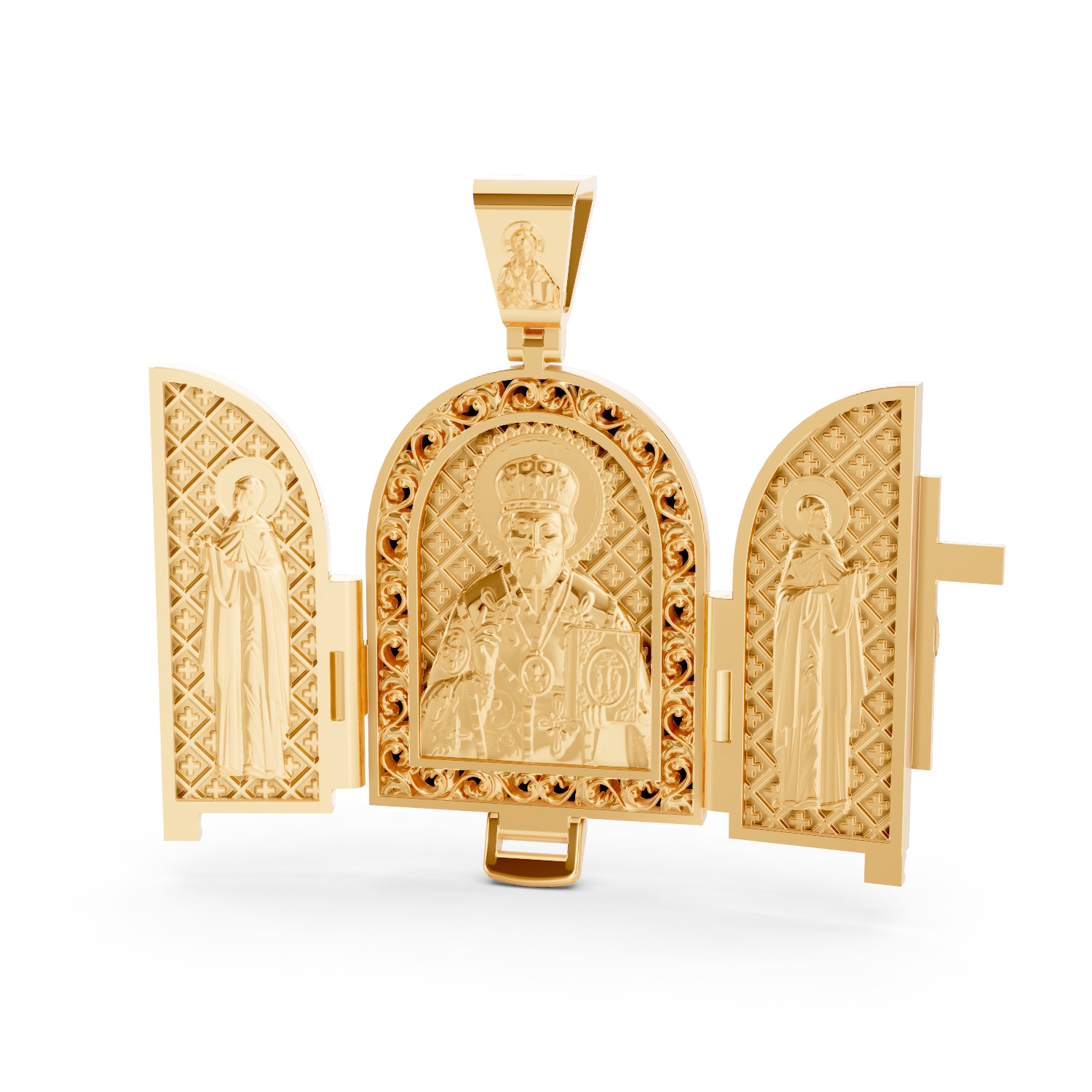 Jesus and Miracle W  Pendant 3D print model_4