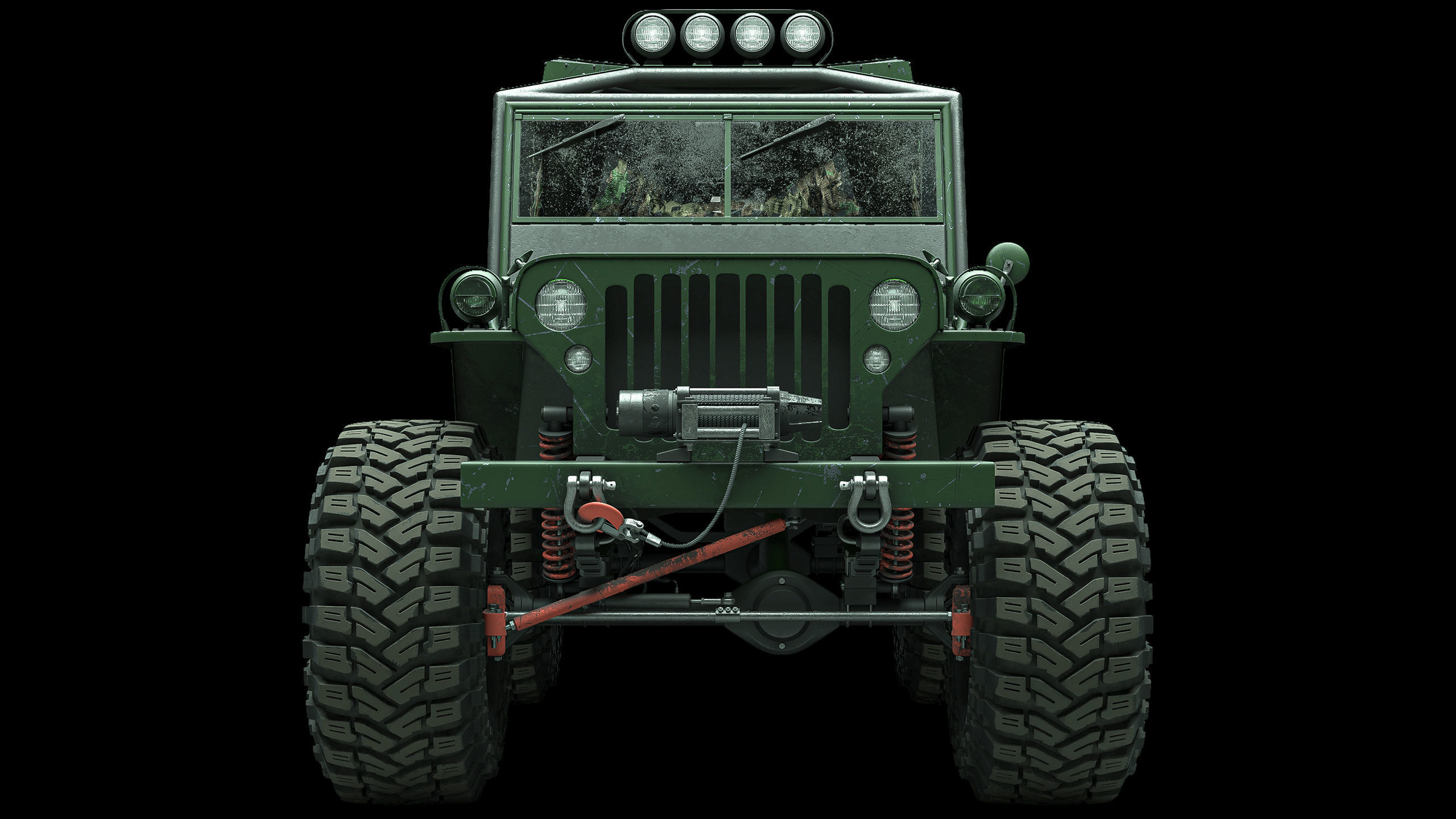 Willys Monster Low-poly 3D model_14