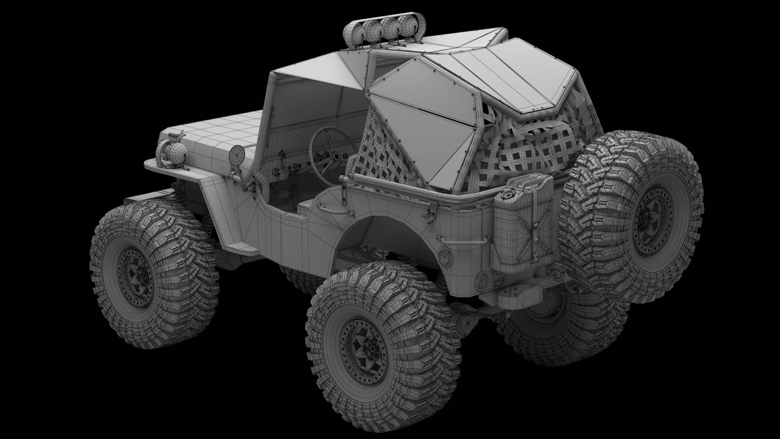 Willys Monster Low-poly 3D model_16