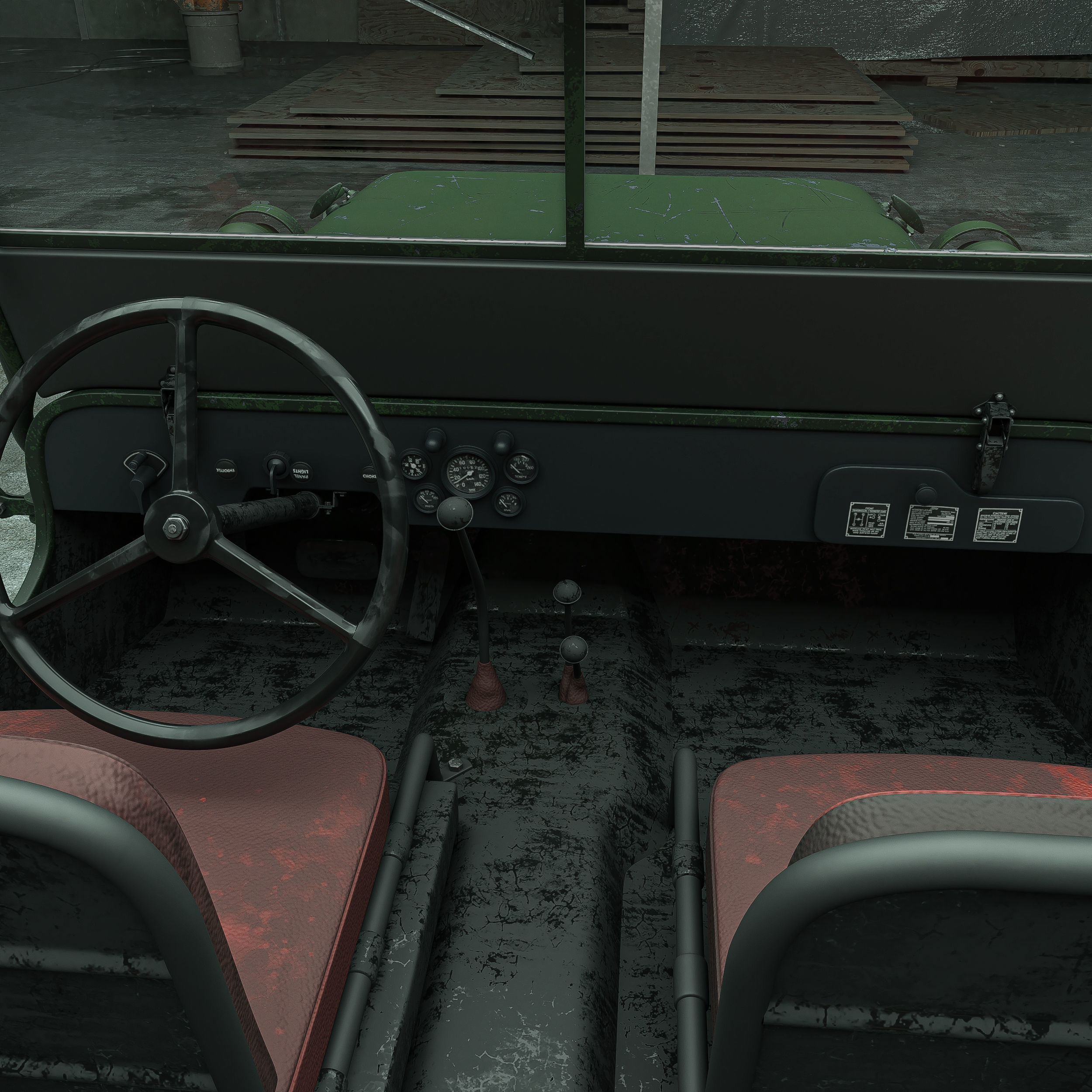 Willys Monster Low-poly 3D model_7