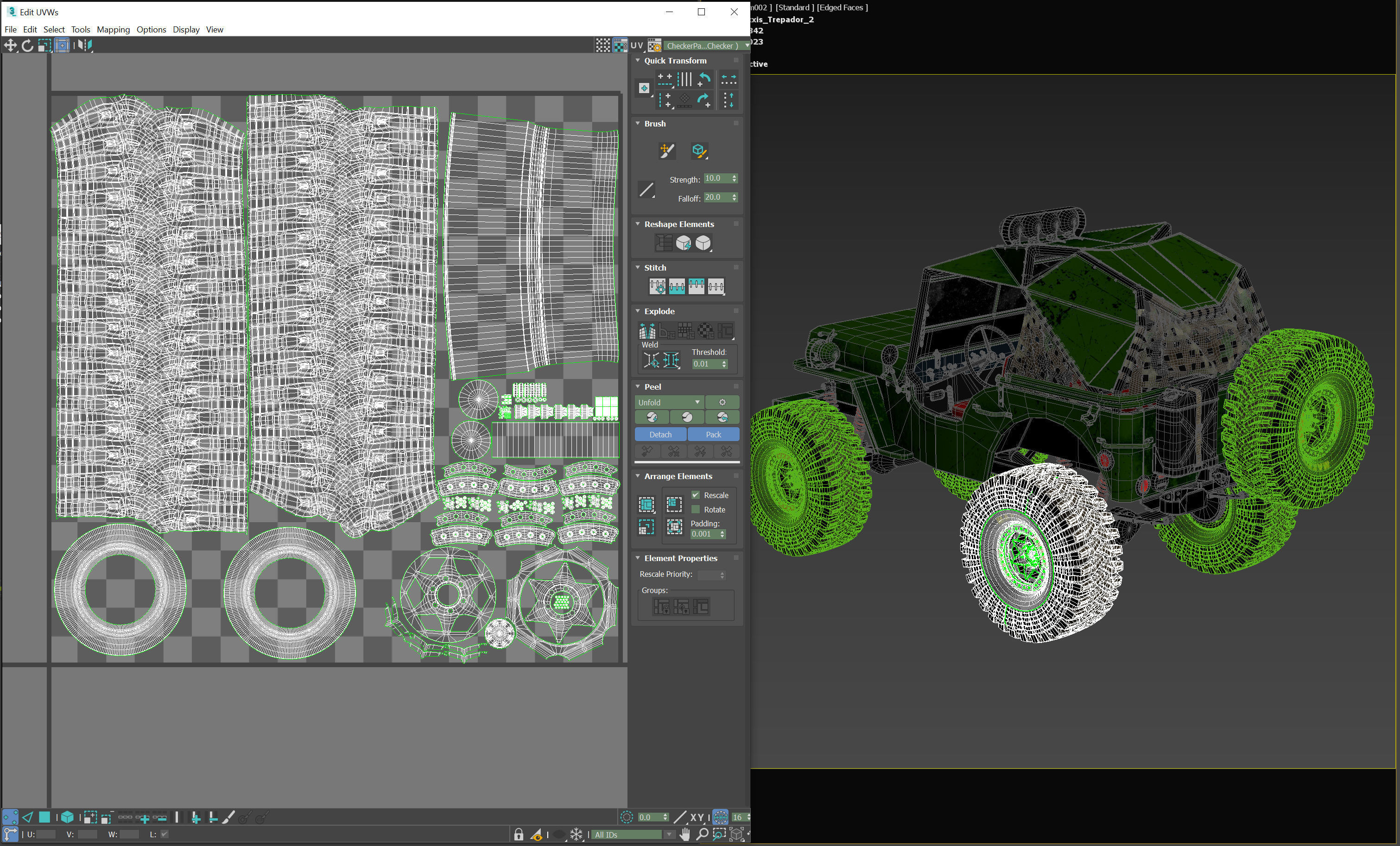 Willys Monster Low-poly 3D model_23