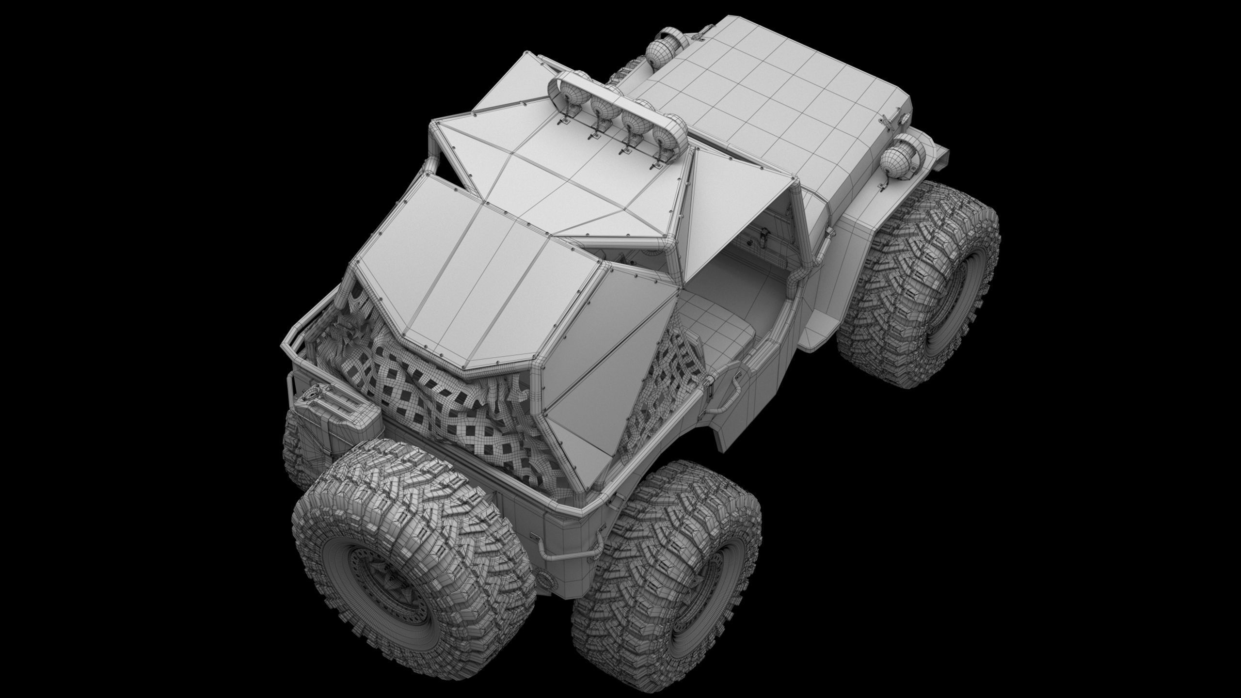 Willys Monster Low-poly 3D model_20