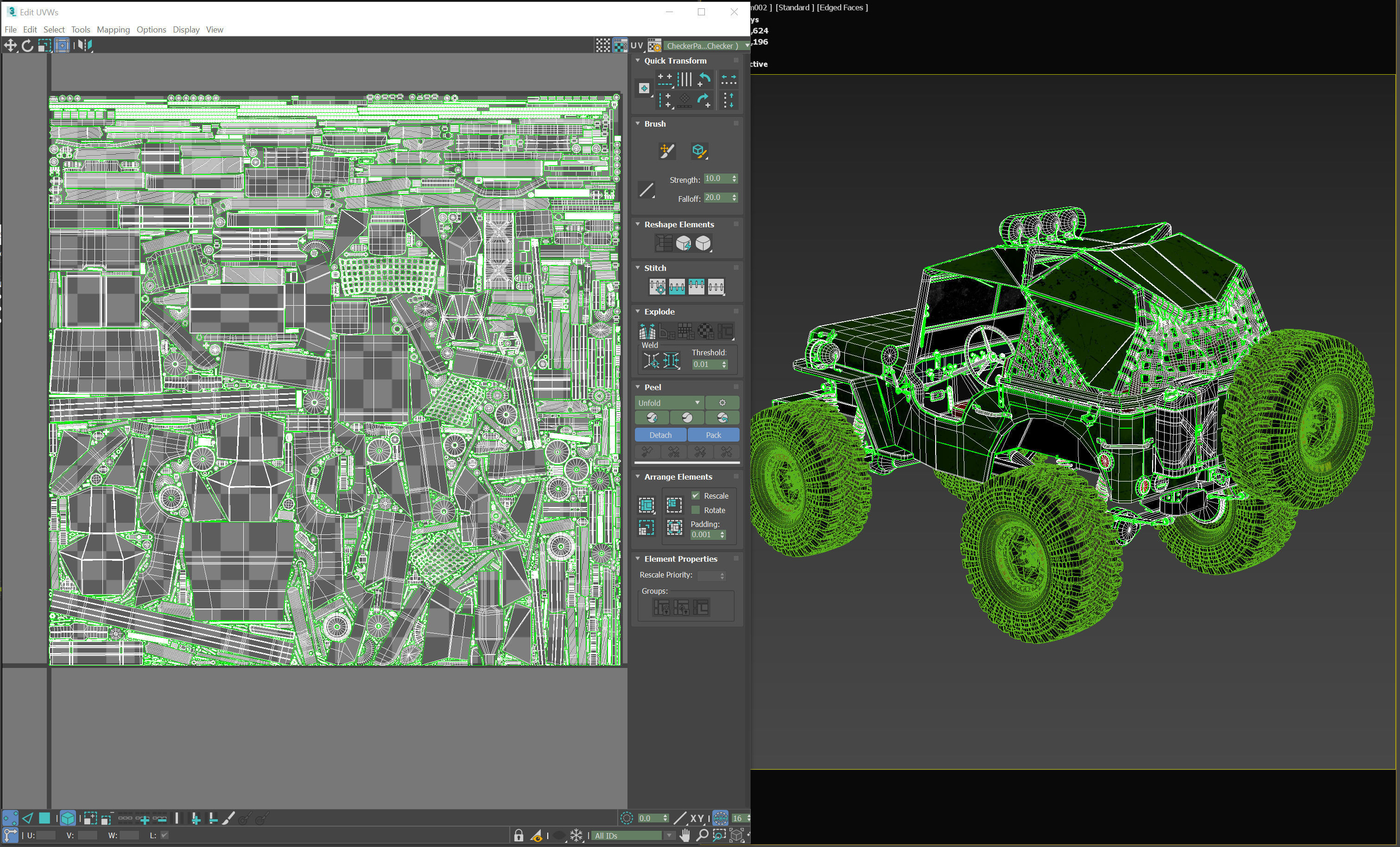 Willys Monster Low-poly 3D model_22