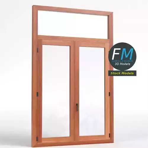 Double window with transom