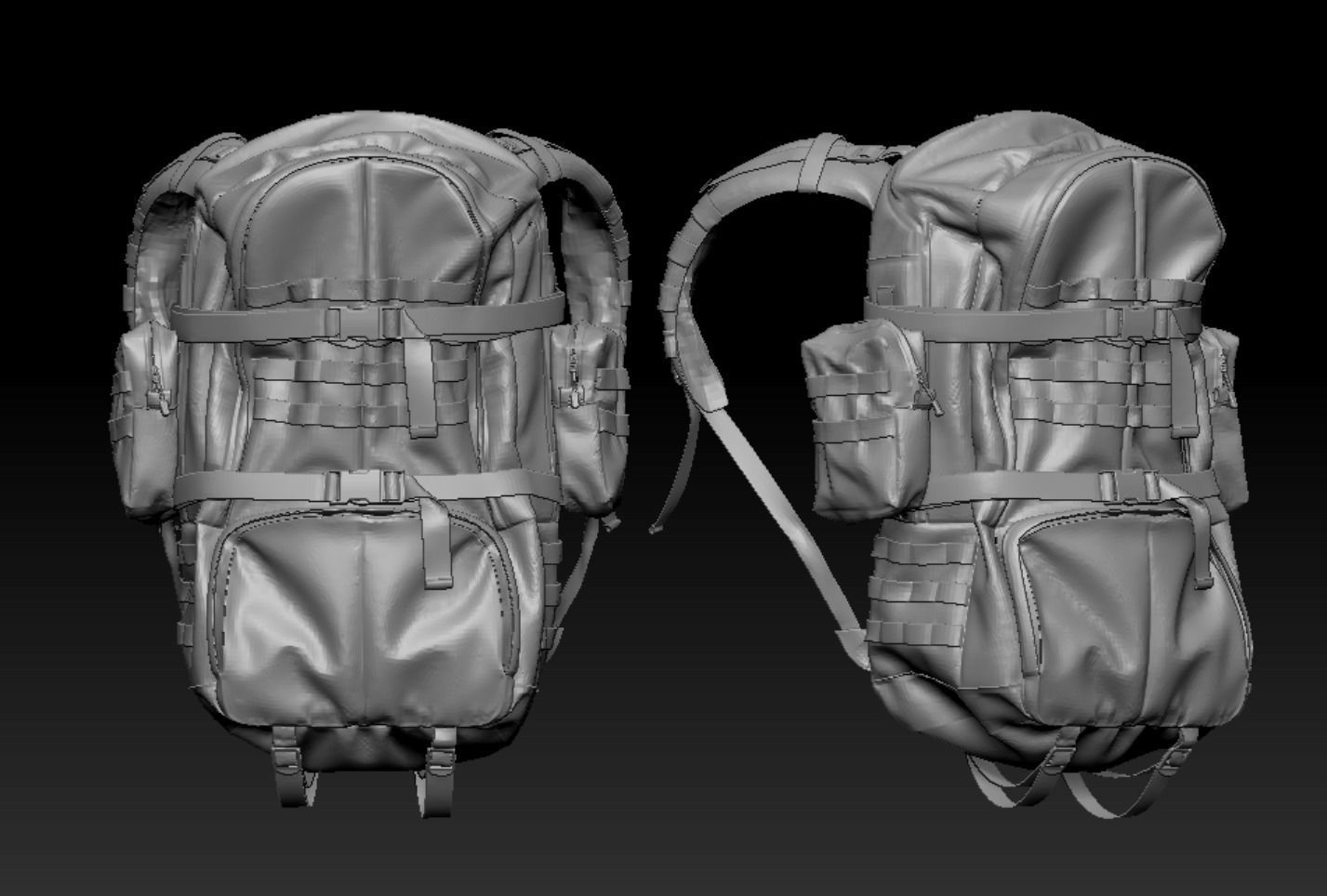 Military Backpack 3D model_11