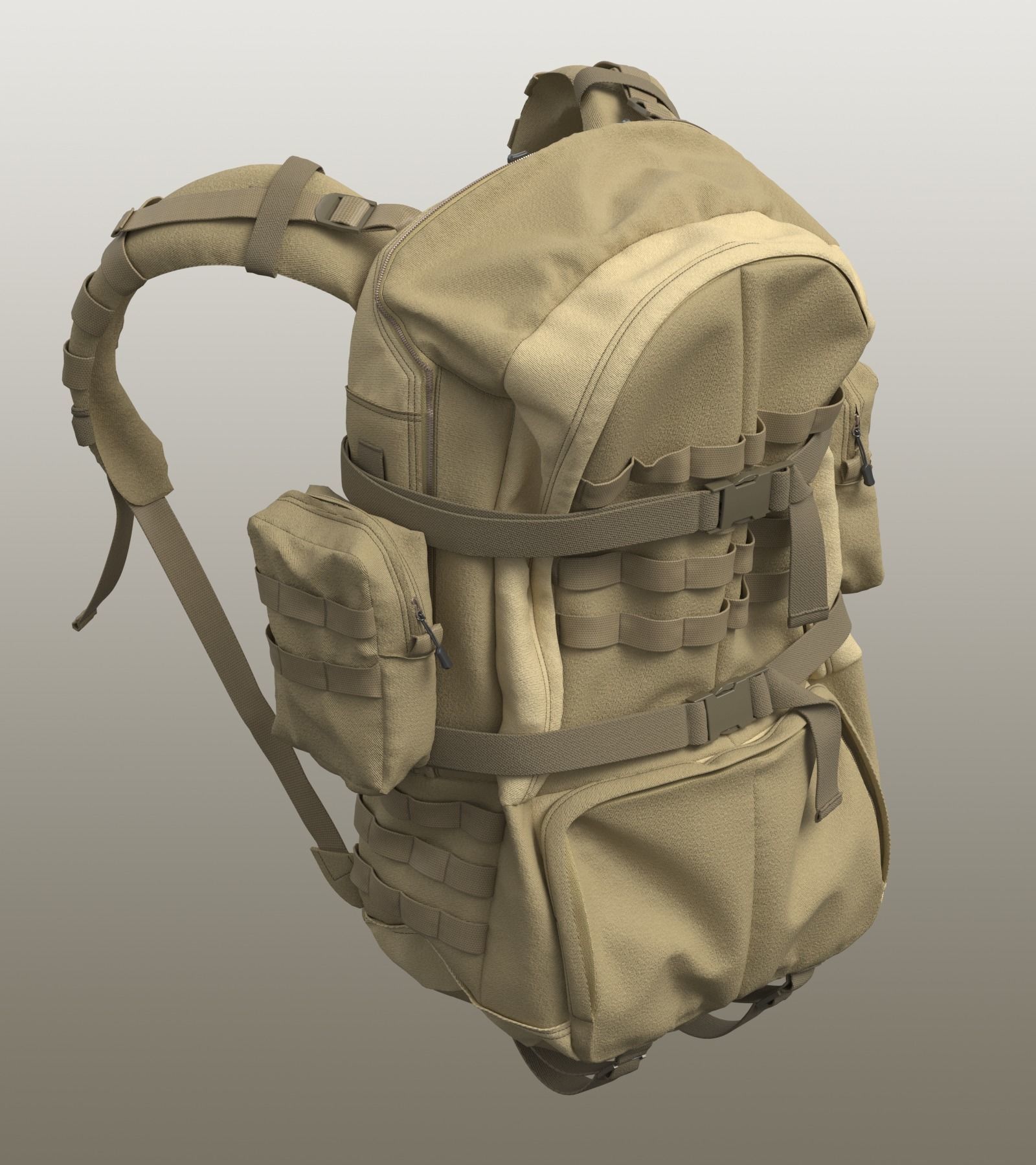 Military Backpack 3D model_9