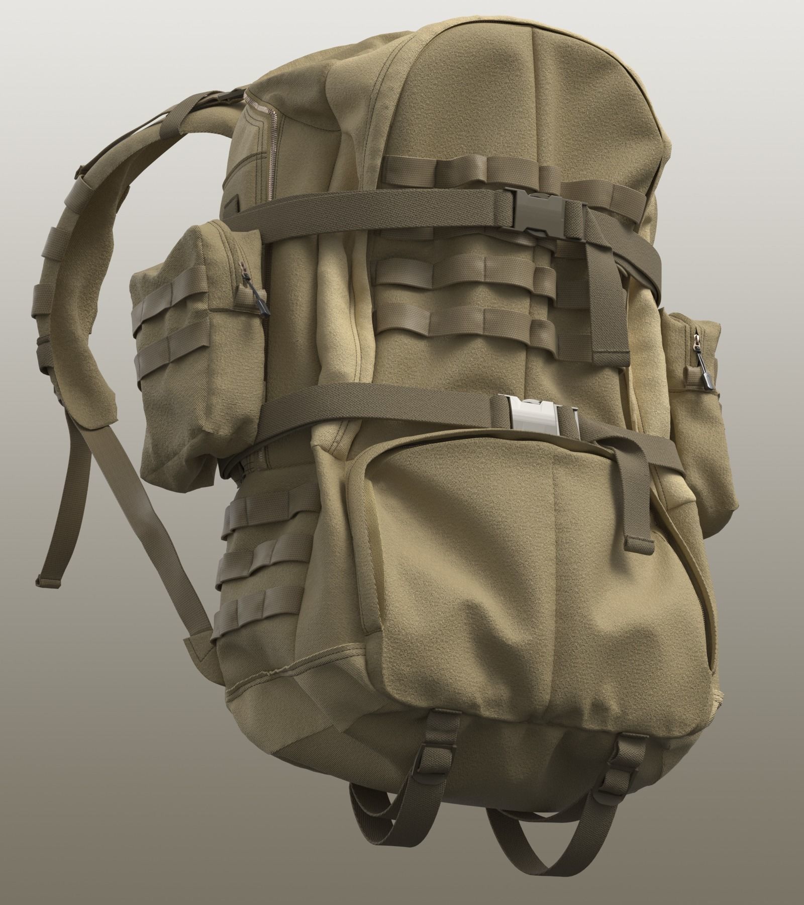 Military Backpack 3D model_8