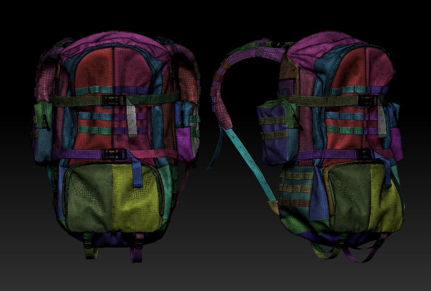 Military Backpack 3D model_13