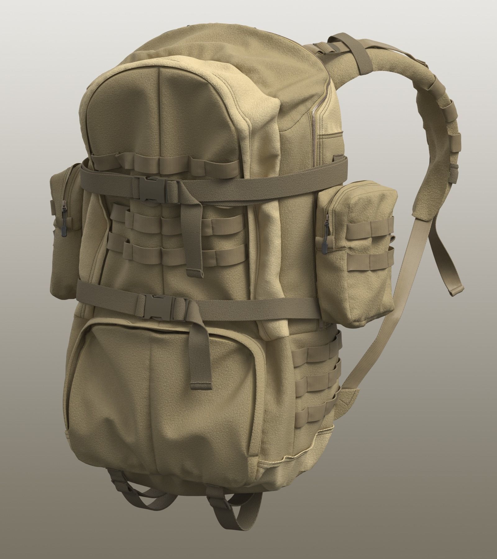 Military Backpack 3D model_7