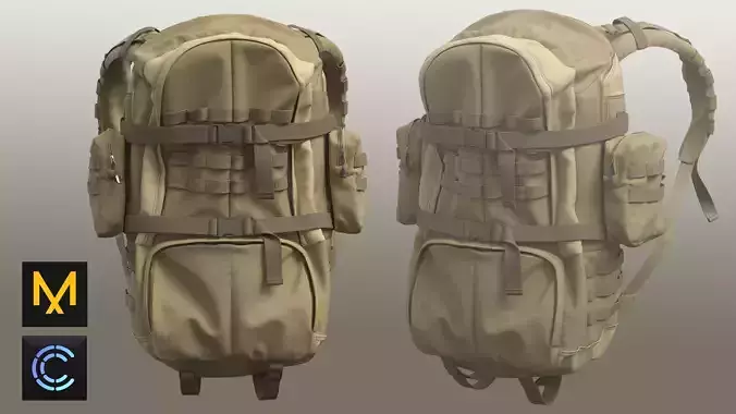 Military Backpack 3D model