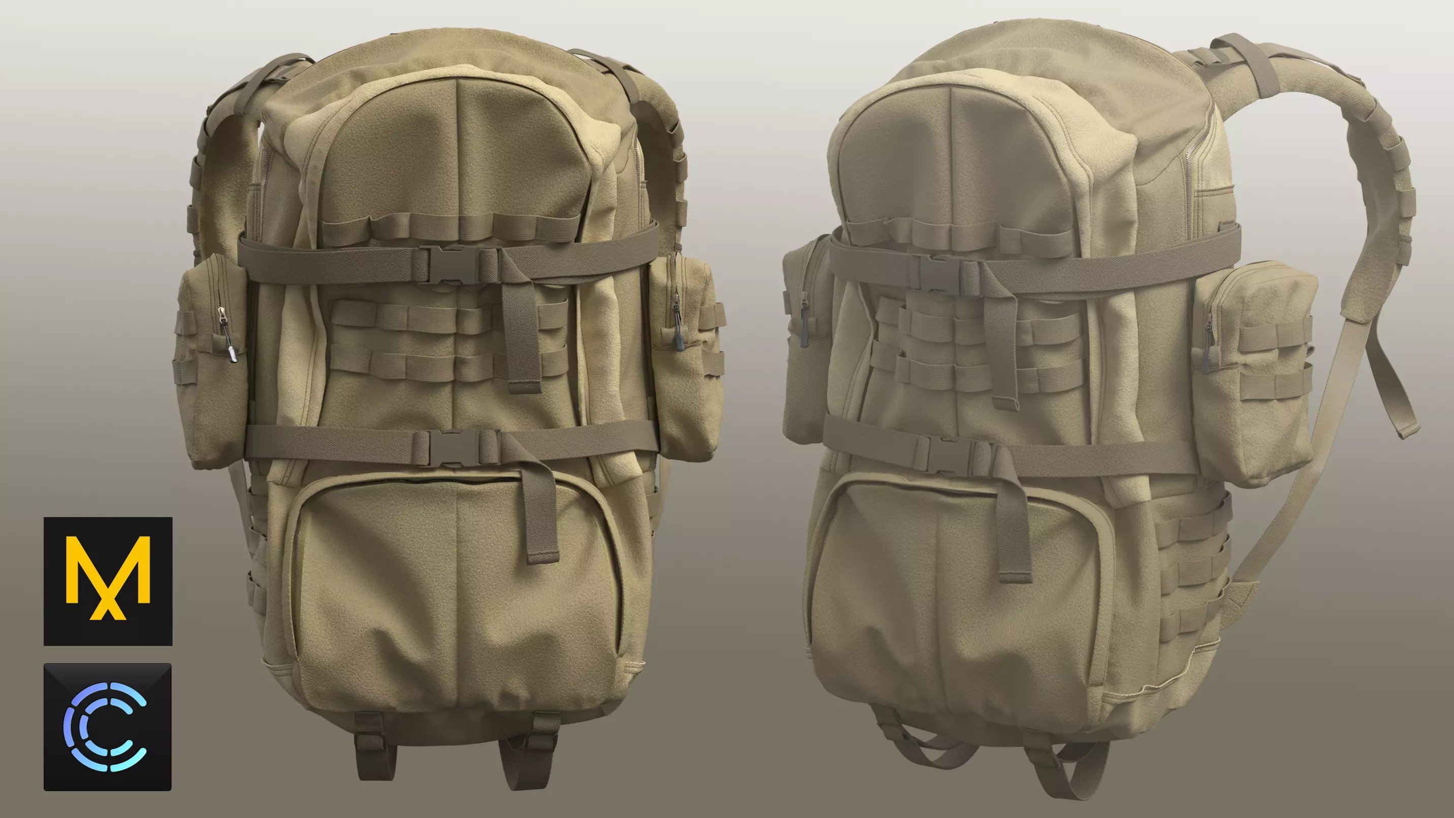 Military Backpack 3D model_0