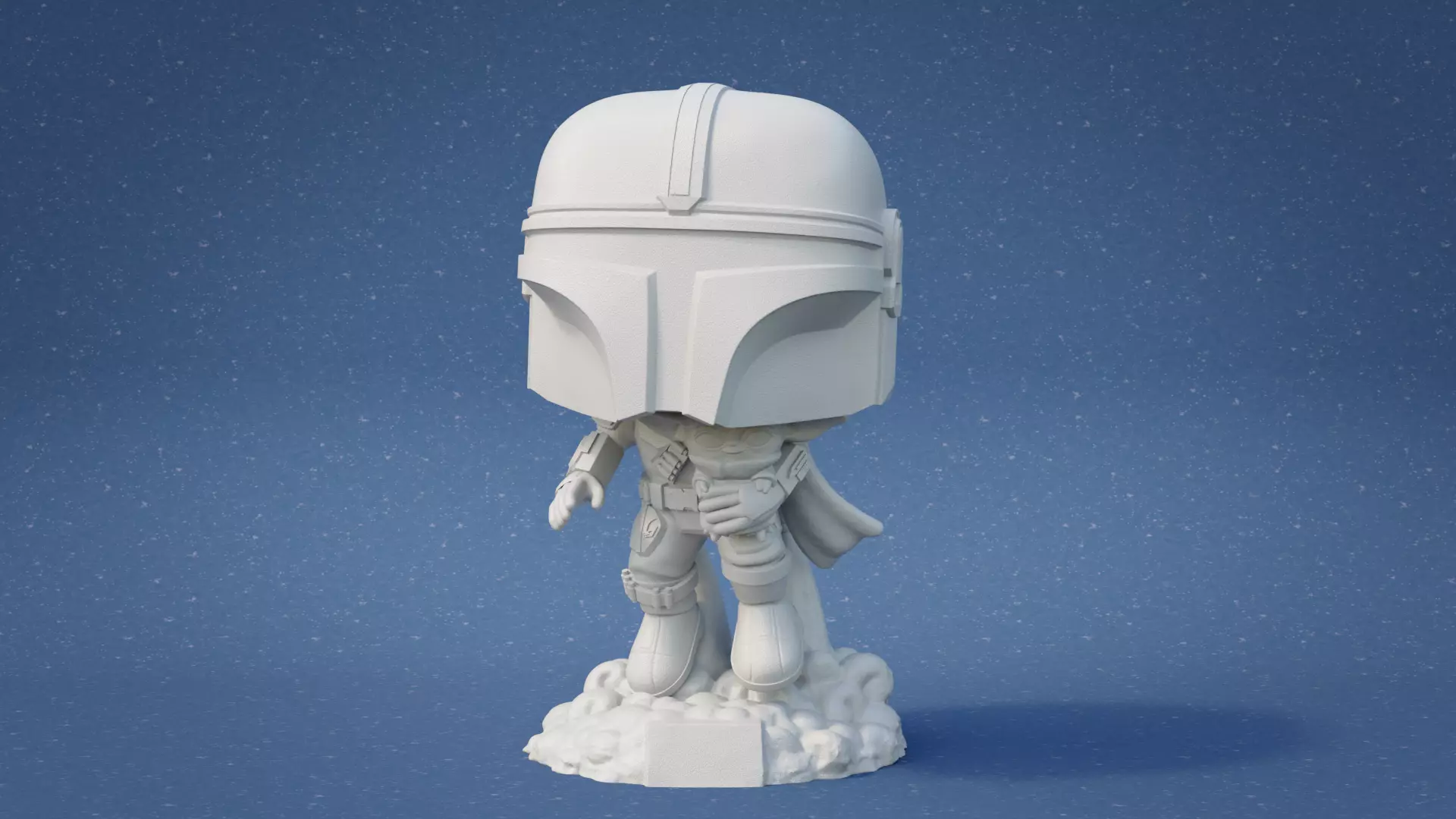Pop figure Mando 3D print model_0