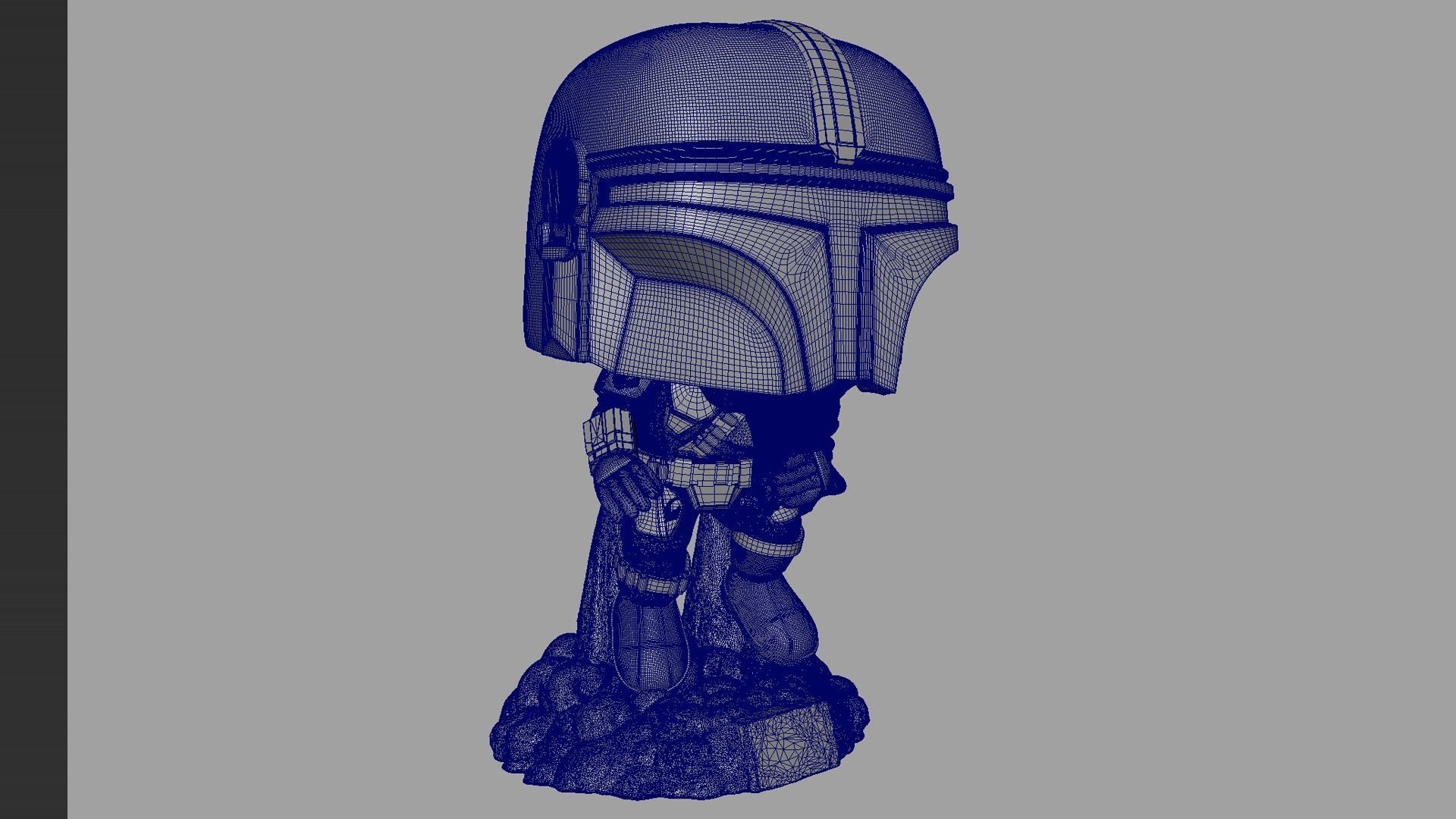 Pop figure Mando 3D print model_7