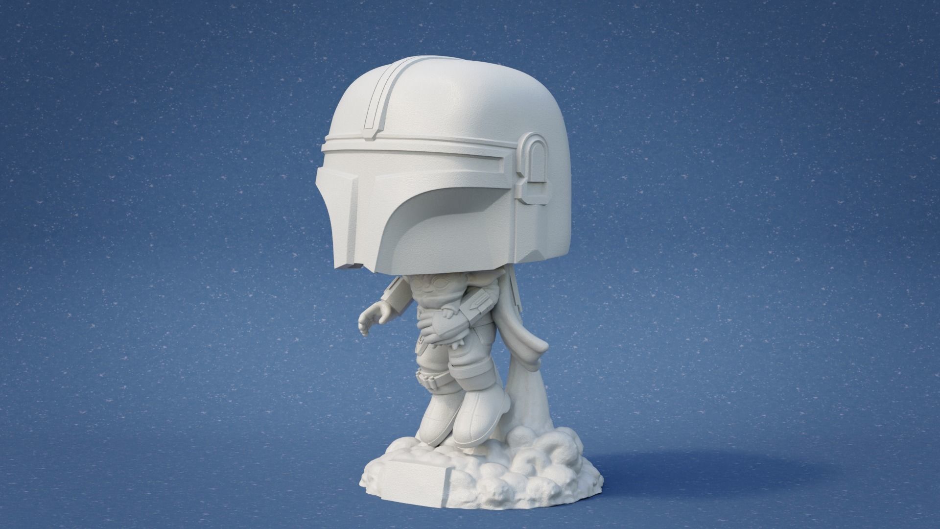 Pop figure Mando 3D print model_6