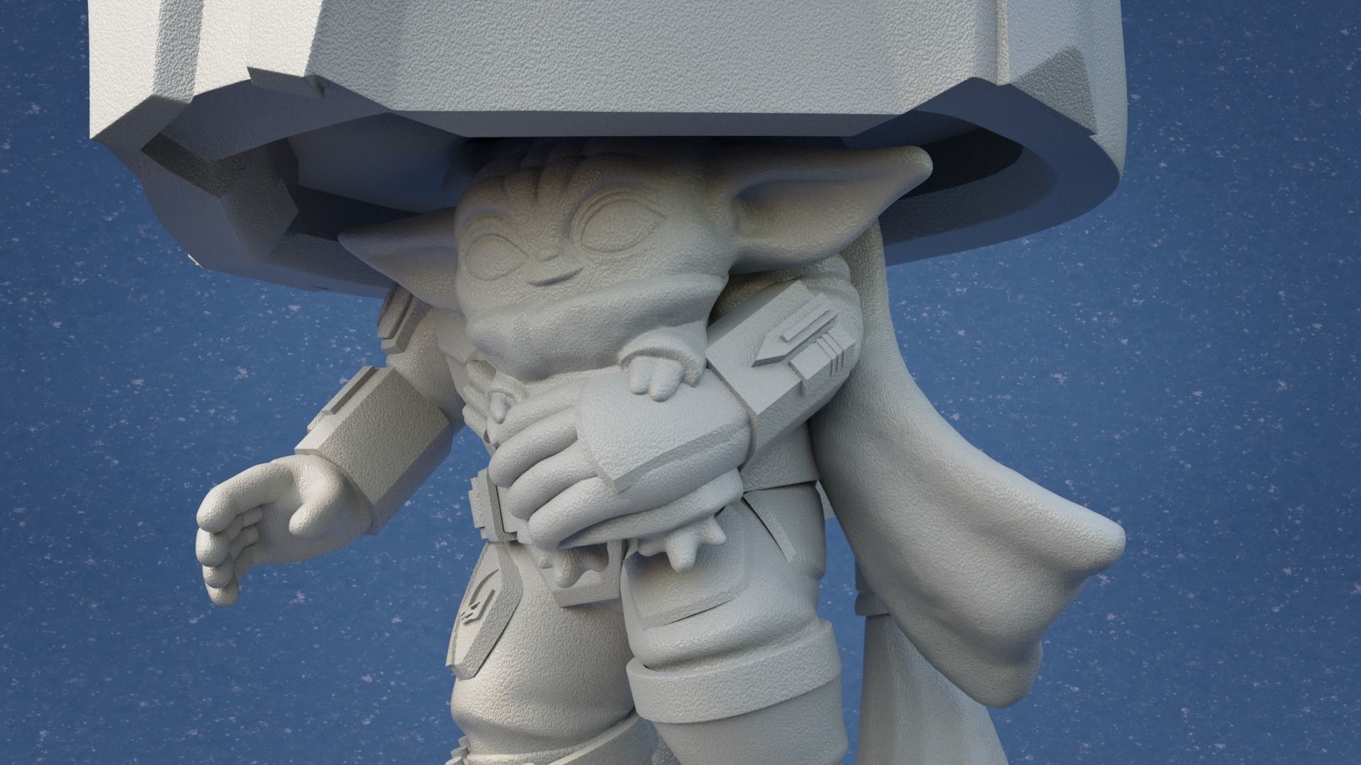 Pop figure Mando 3D print model_1