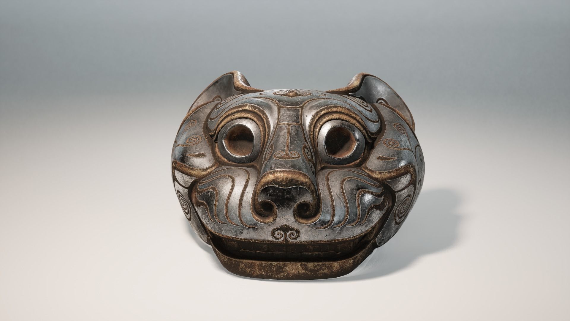 PBR Material Silver and Bronze Tigers 3D model_26